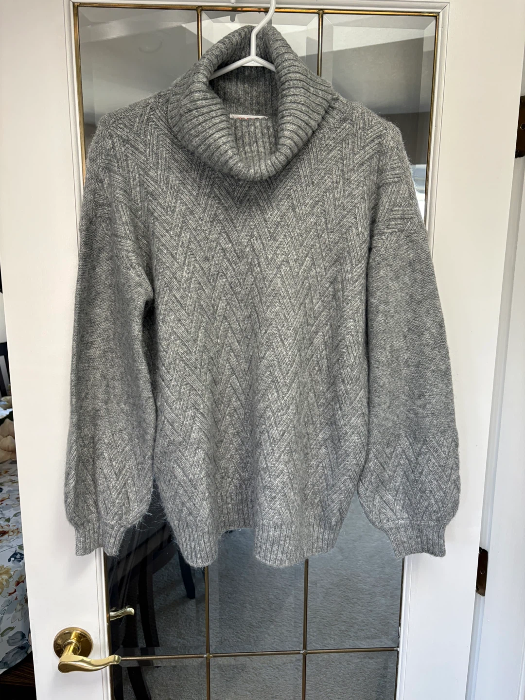Joe Fresh Grey Cowl Neck Sweater - Size L/G - photo 2