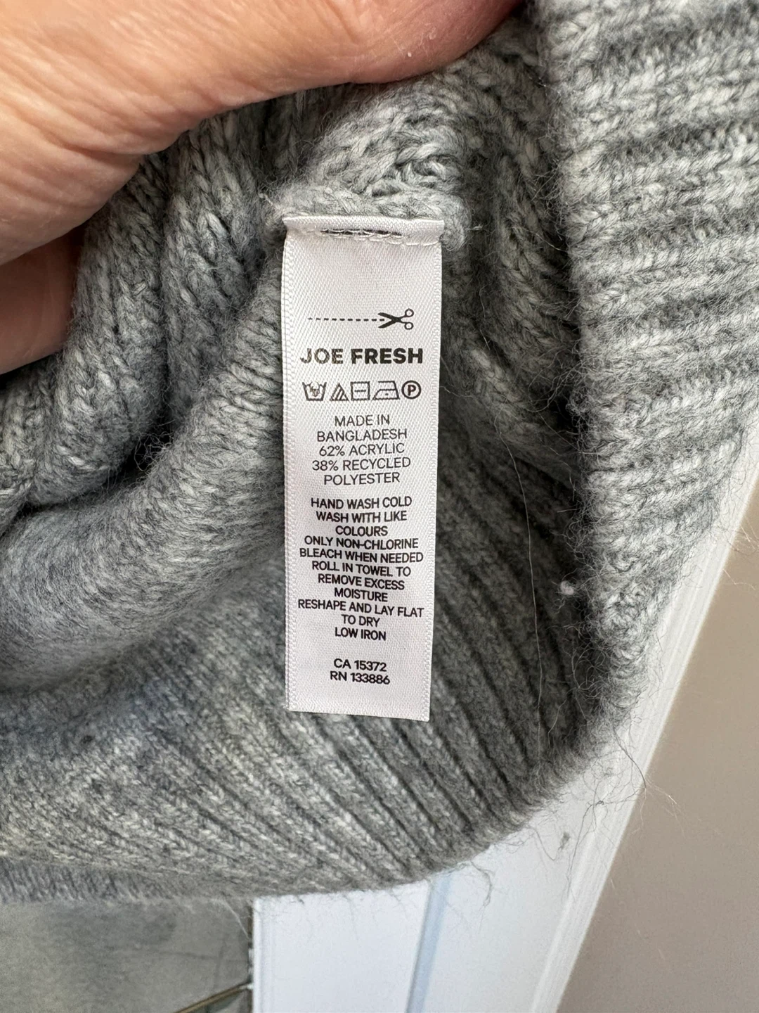 Joe Fresh Grey Cowl Neck Sweater - Size L/G - photo 5