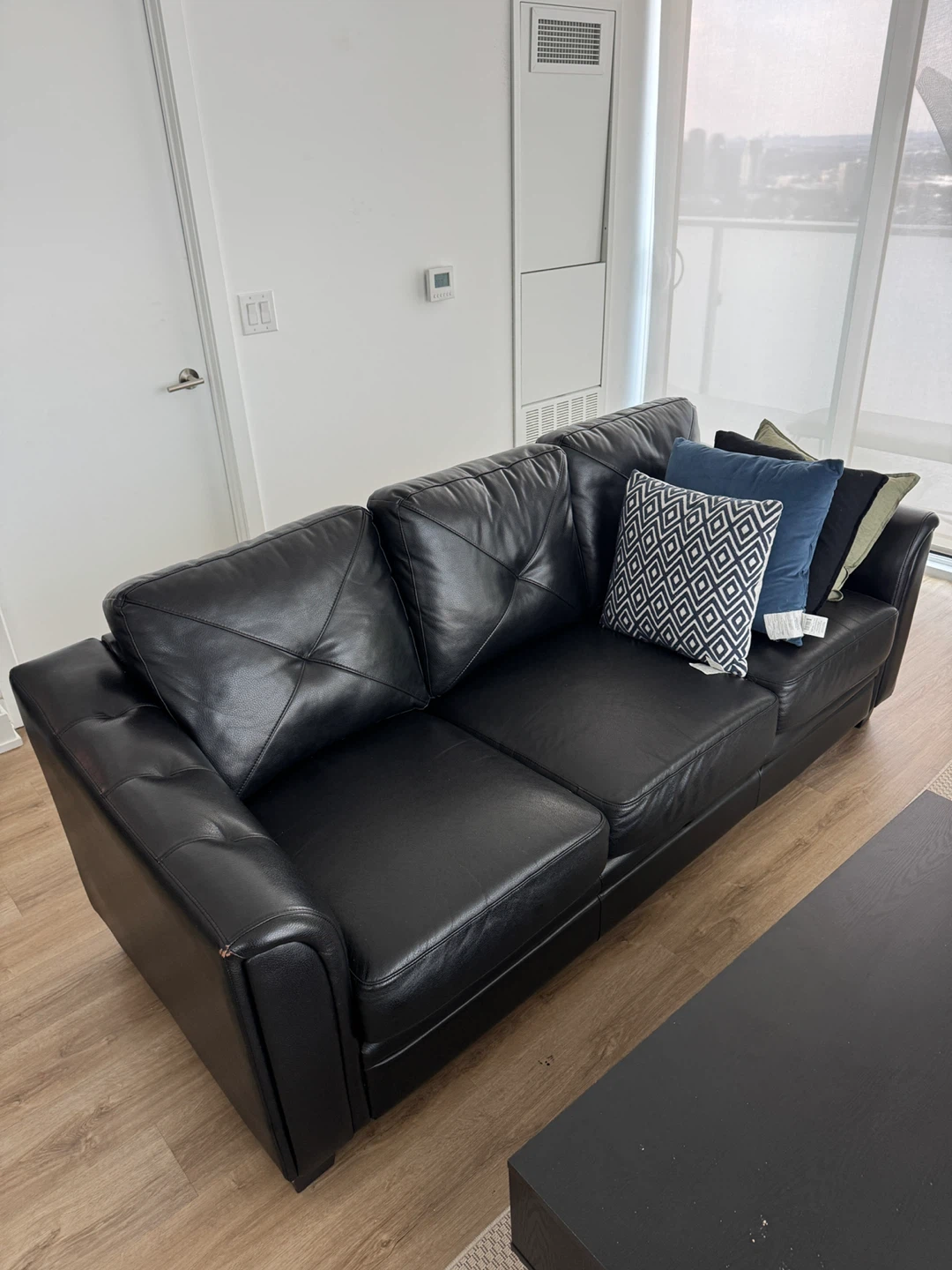Black Leather Sofa