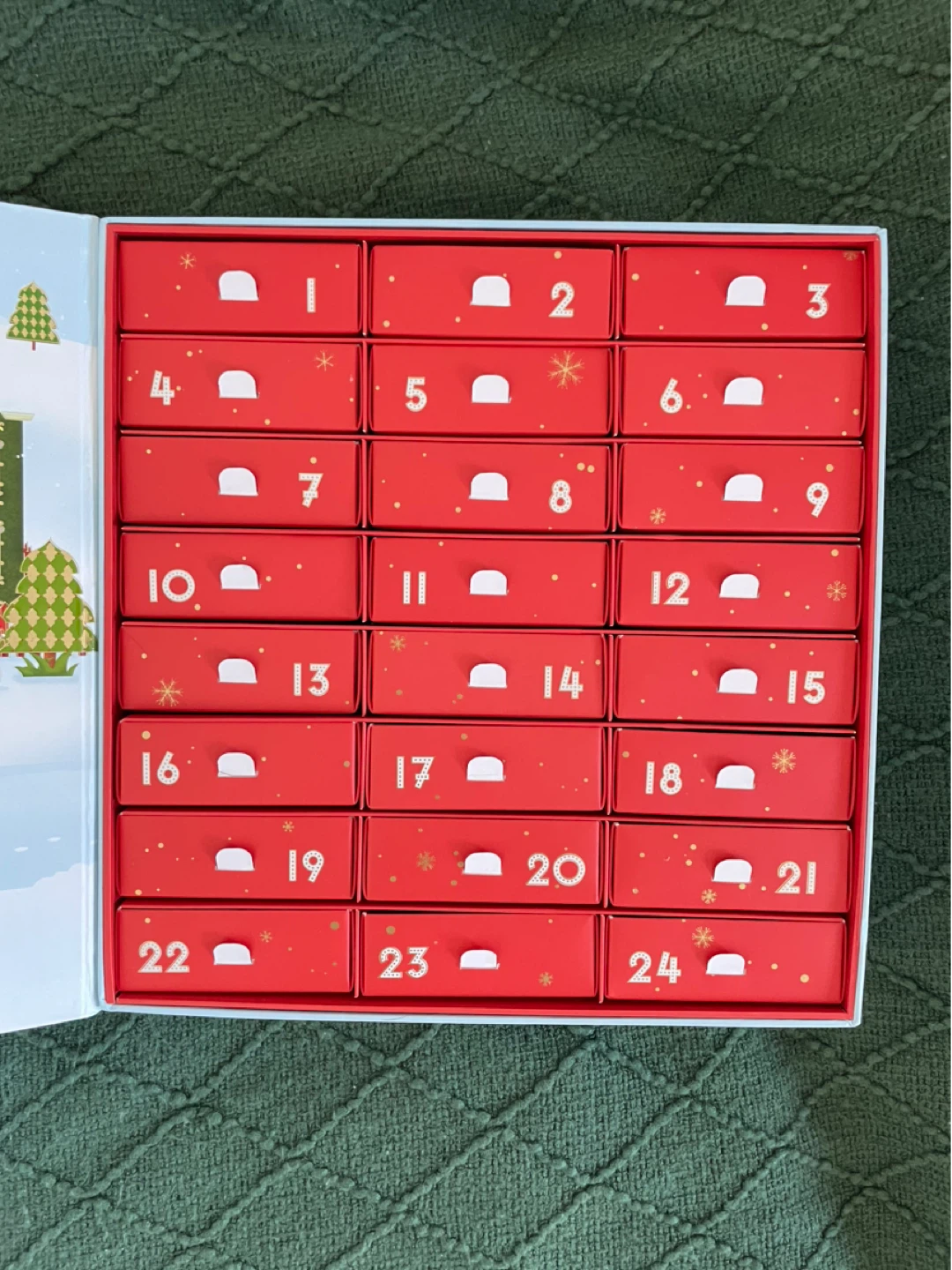 Empty advent box for arts and crafts