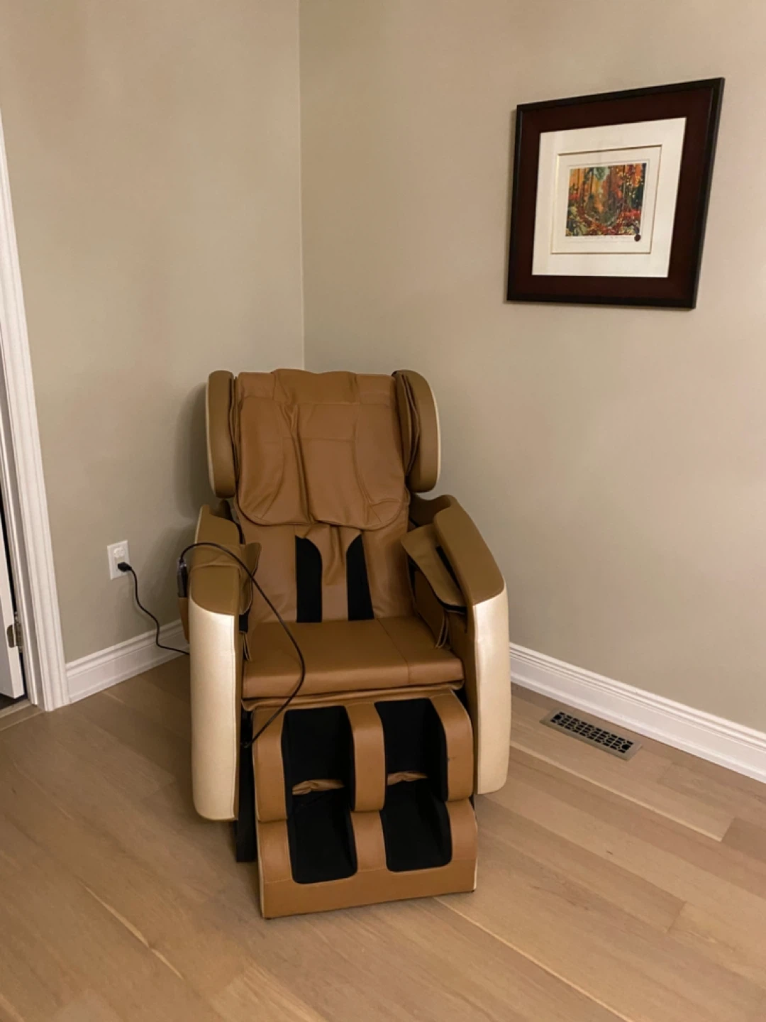 Massage Chair - Brown and Beige