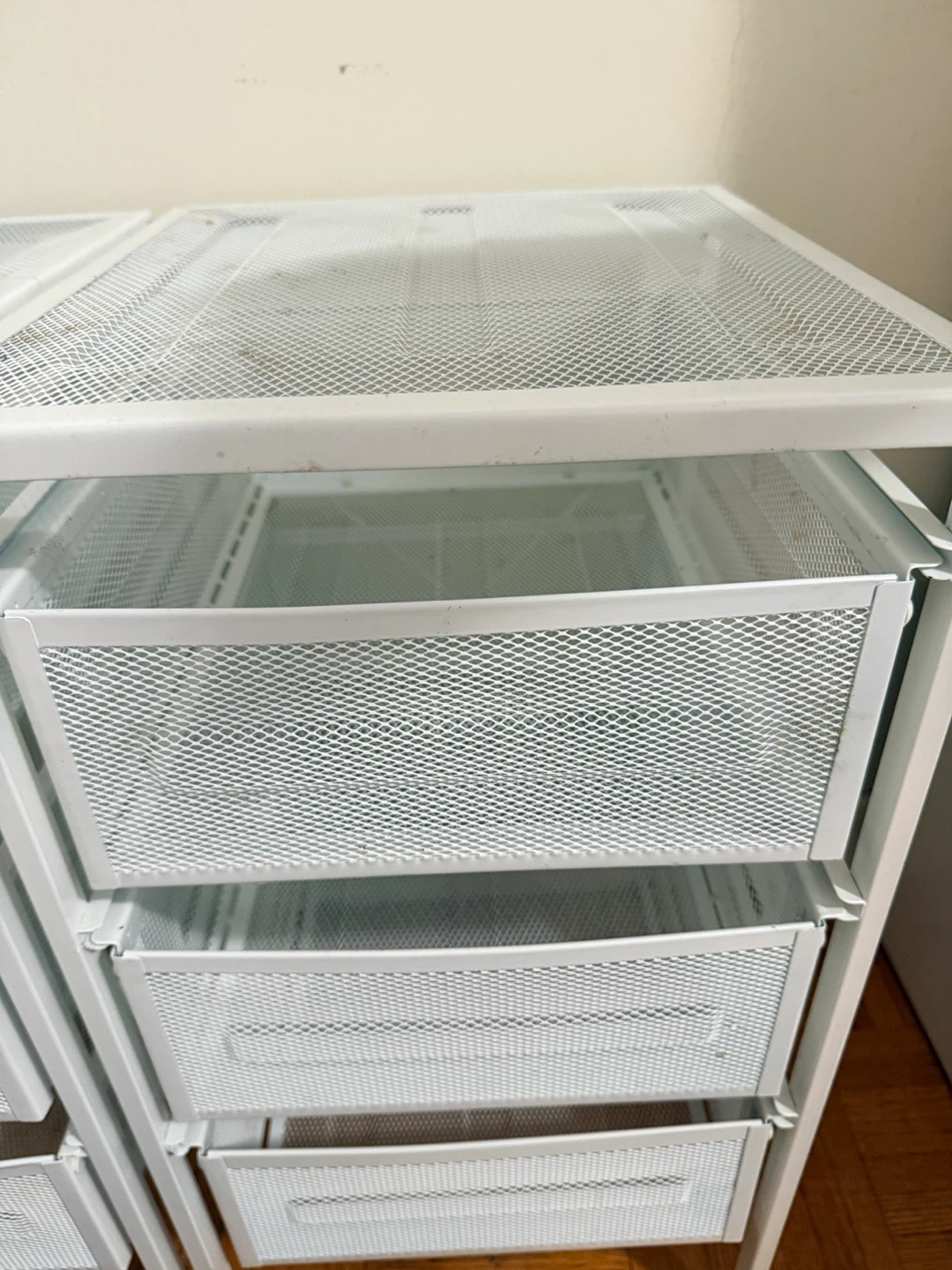 White Metal Mesh Drawer Unit IKEA lennart - photo 3