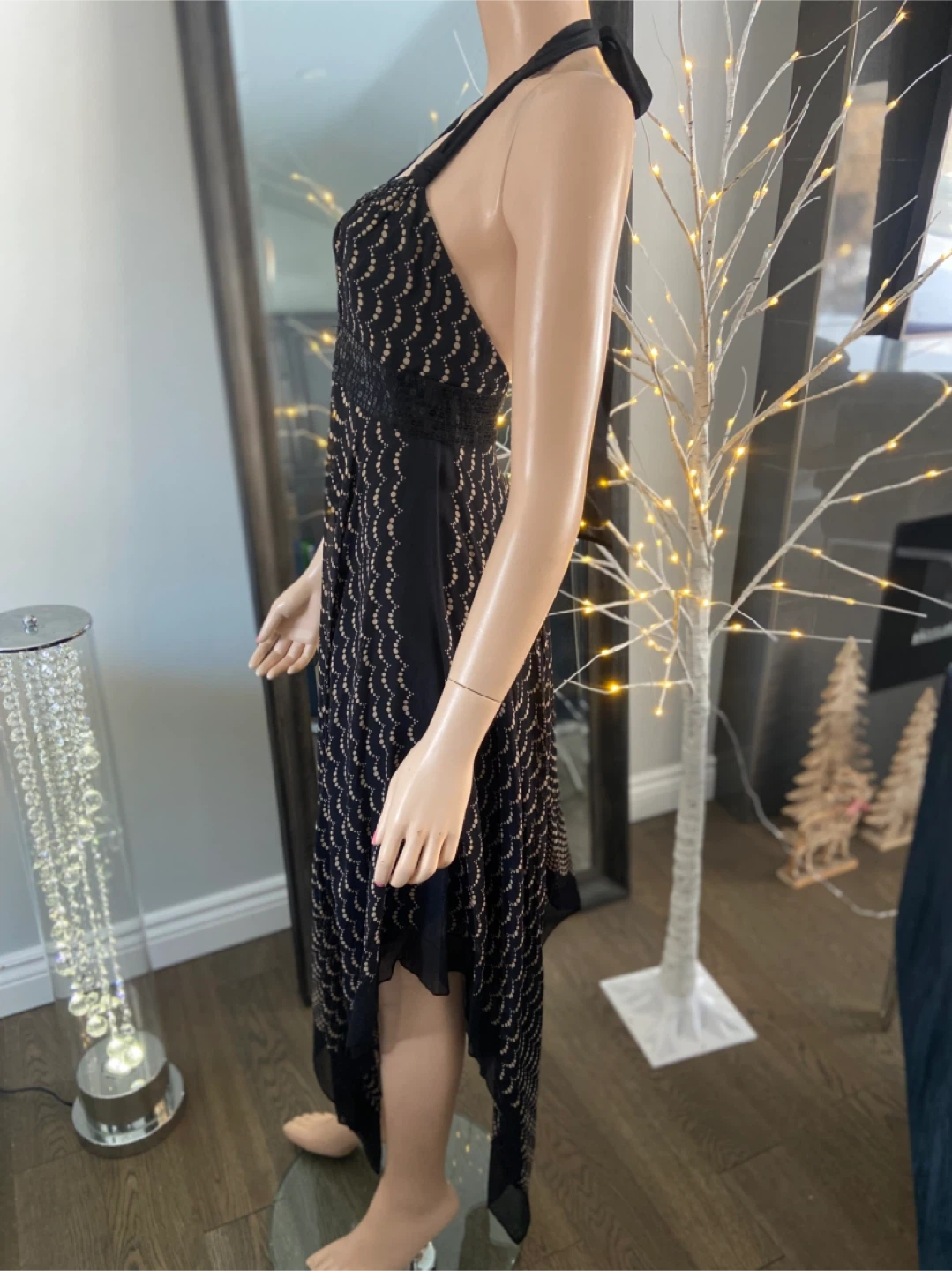 EUC: BCBG Max Azria 100% Silk Halter Dress - Size 0 - photo 4