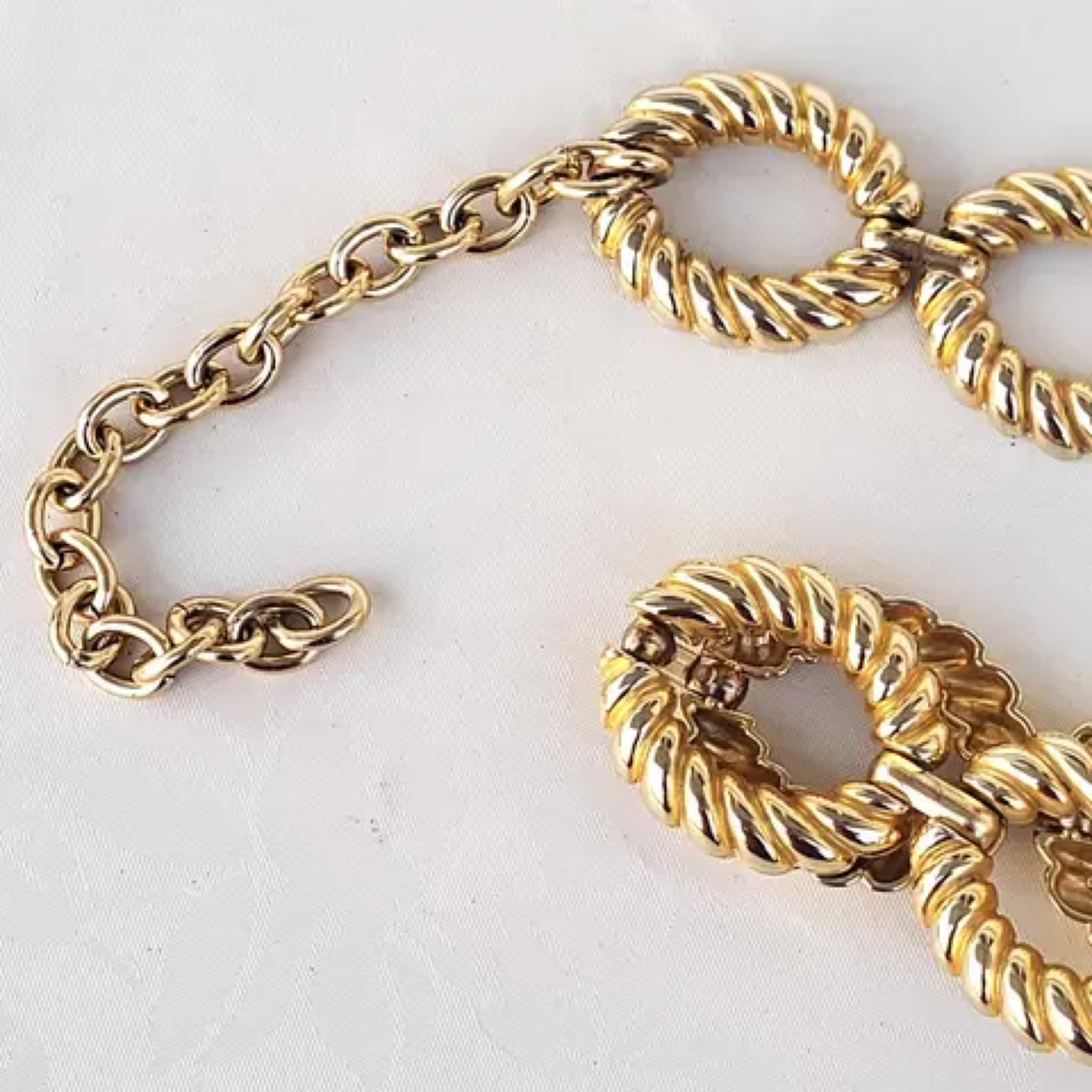 Vintage- Gold Tone Chain Belt - photo 2