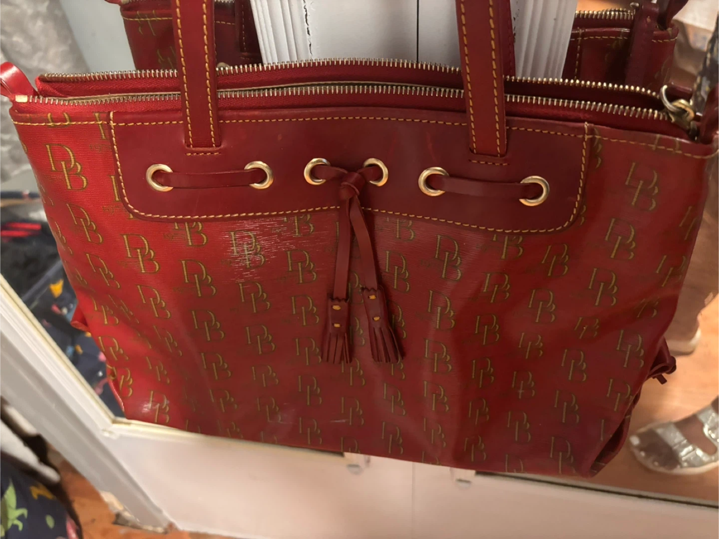 Dooney & Bourke Red Tote Bag