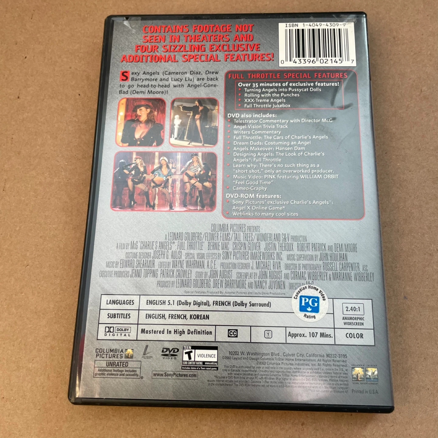 Charlie's Angels: Full Throttle DVD - photo 3