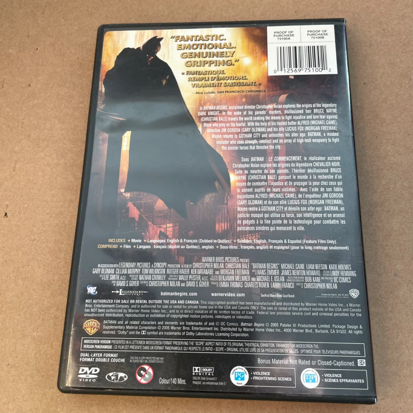 Batman Begins DVD - Widescreen Edition - photo 3