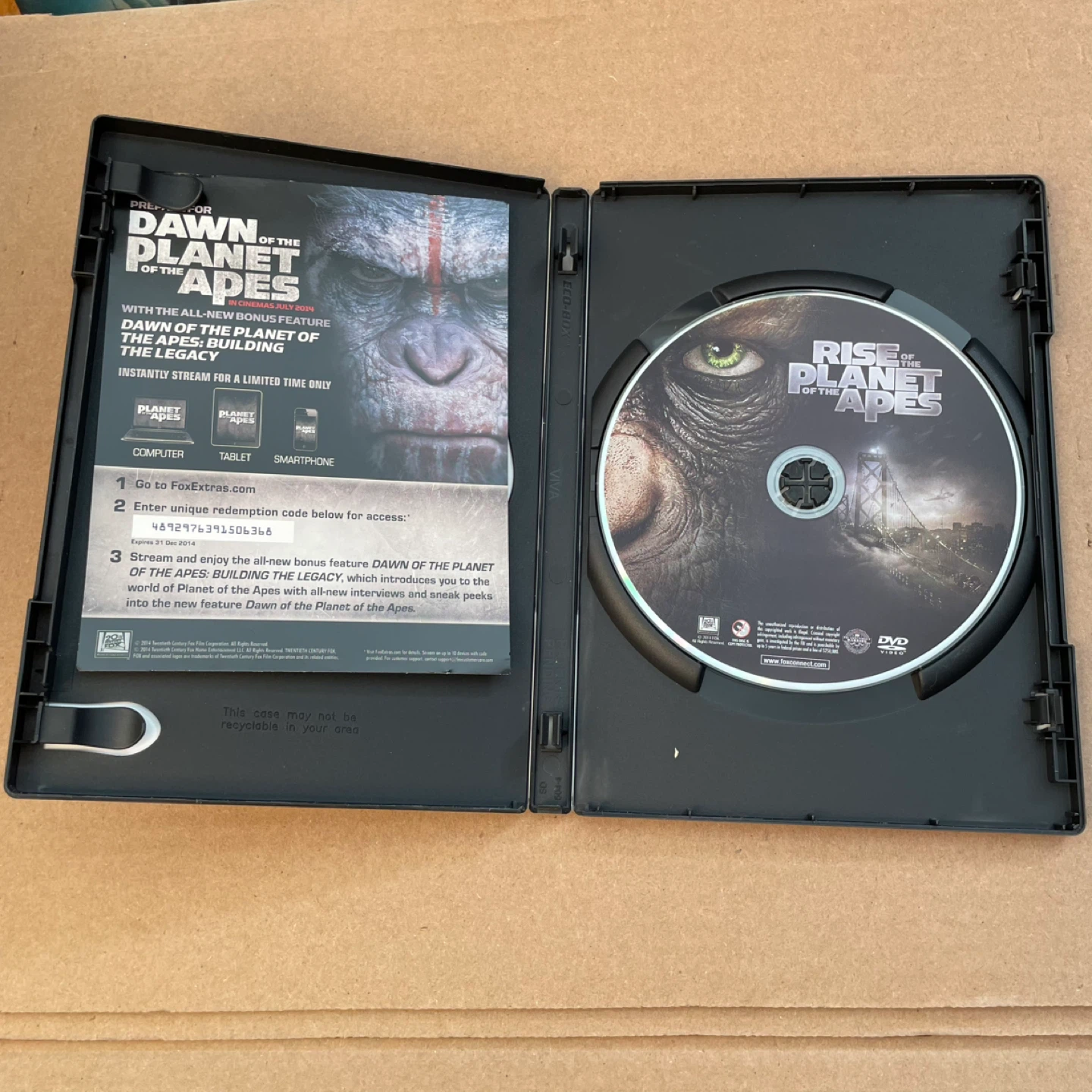 Rise of the Planet of the Apes DVD - photo 2