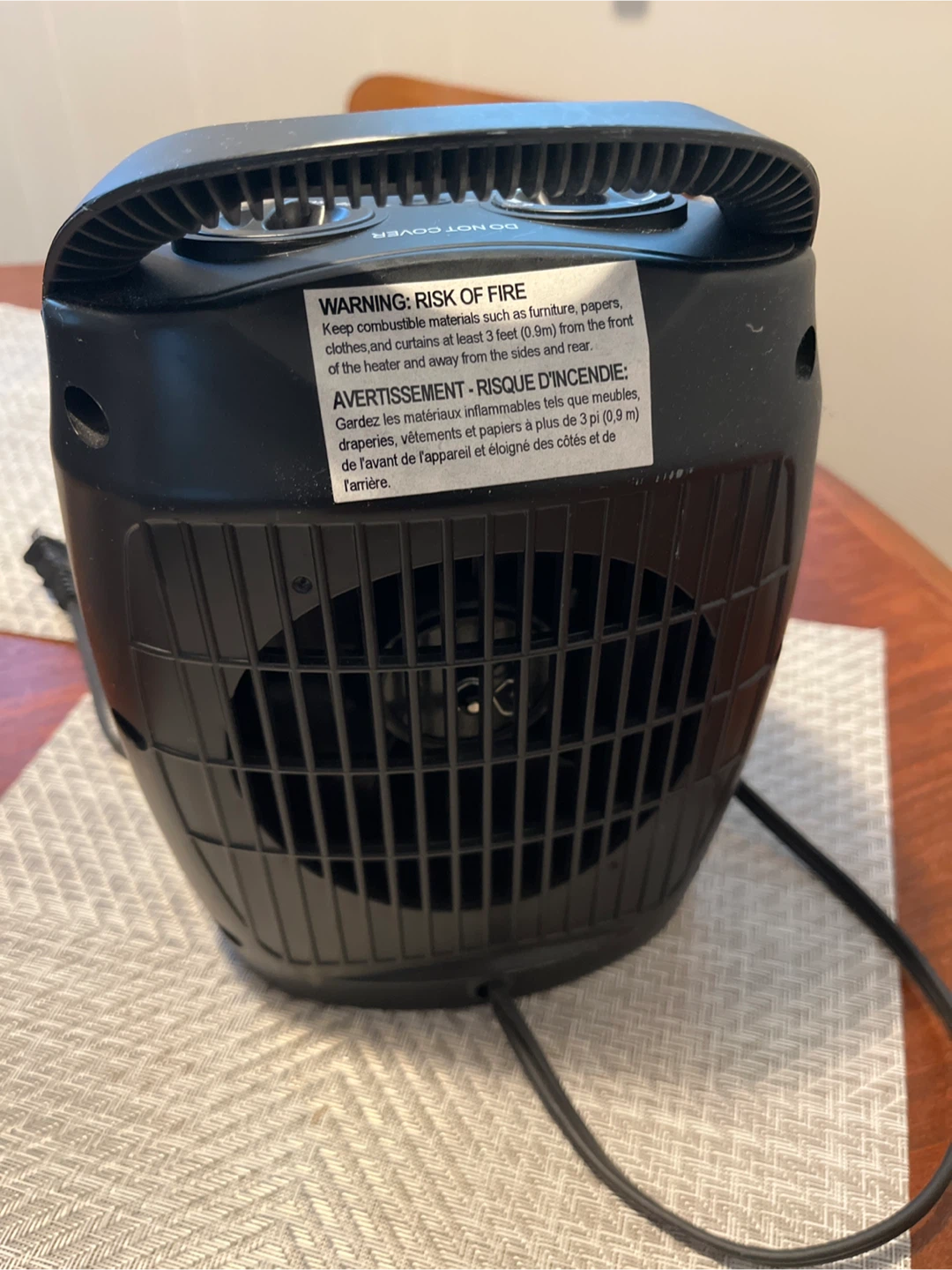 Donyer Power Personal Space Heater - Black - photo 4