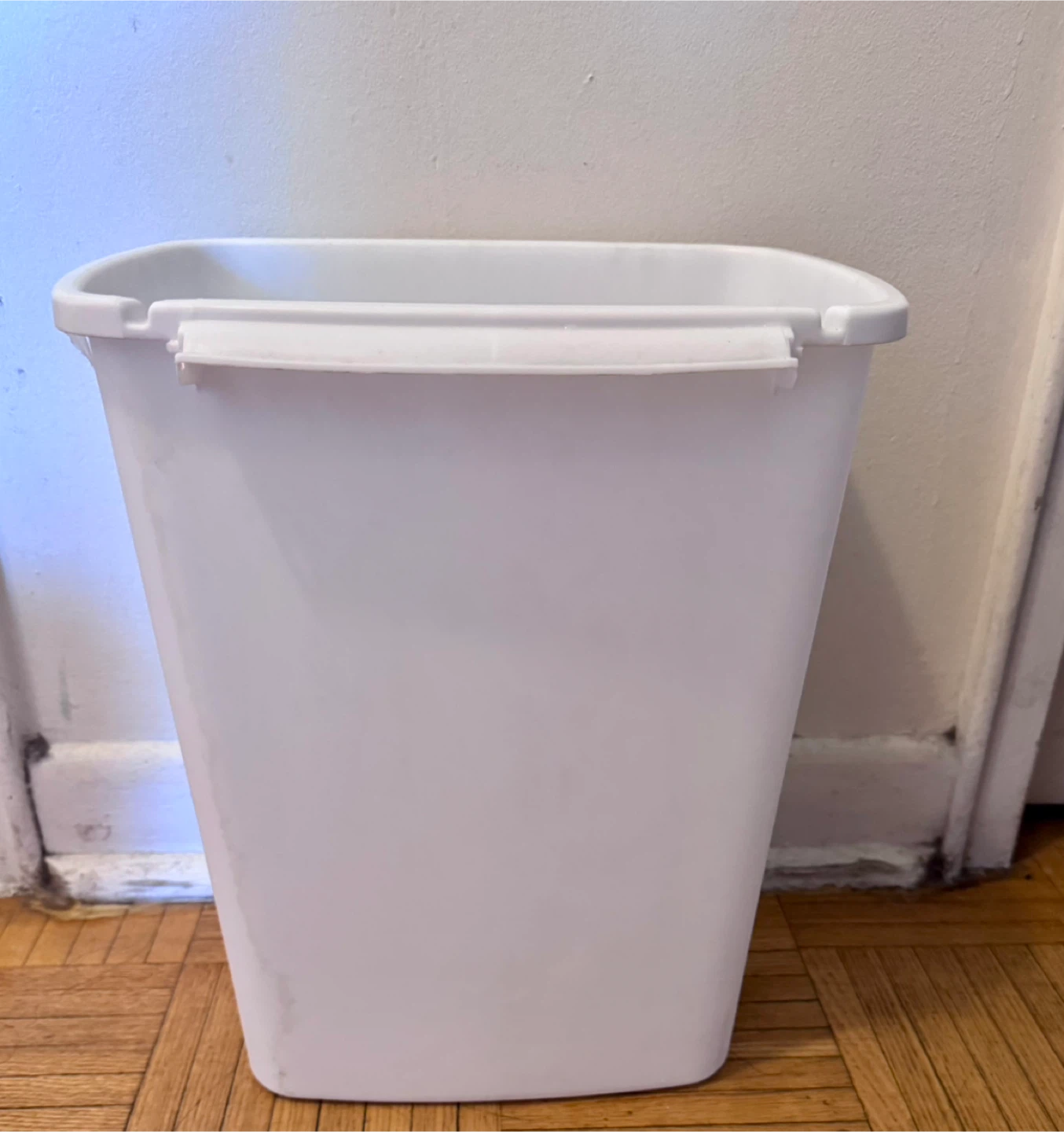 White Plastic Waste Bin
