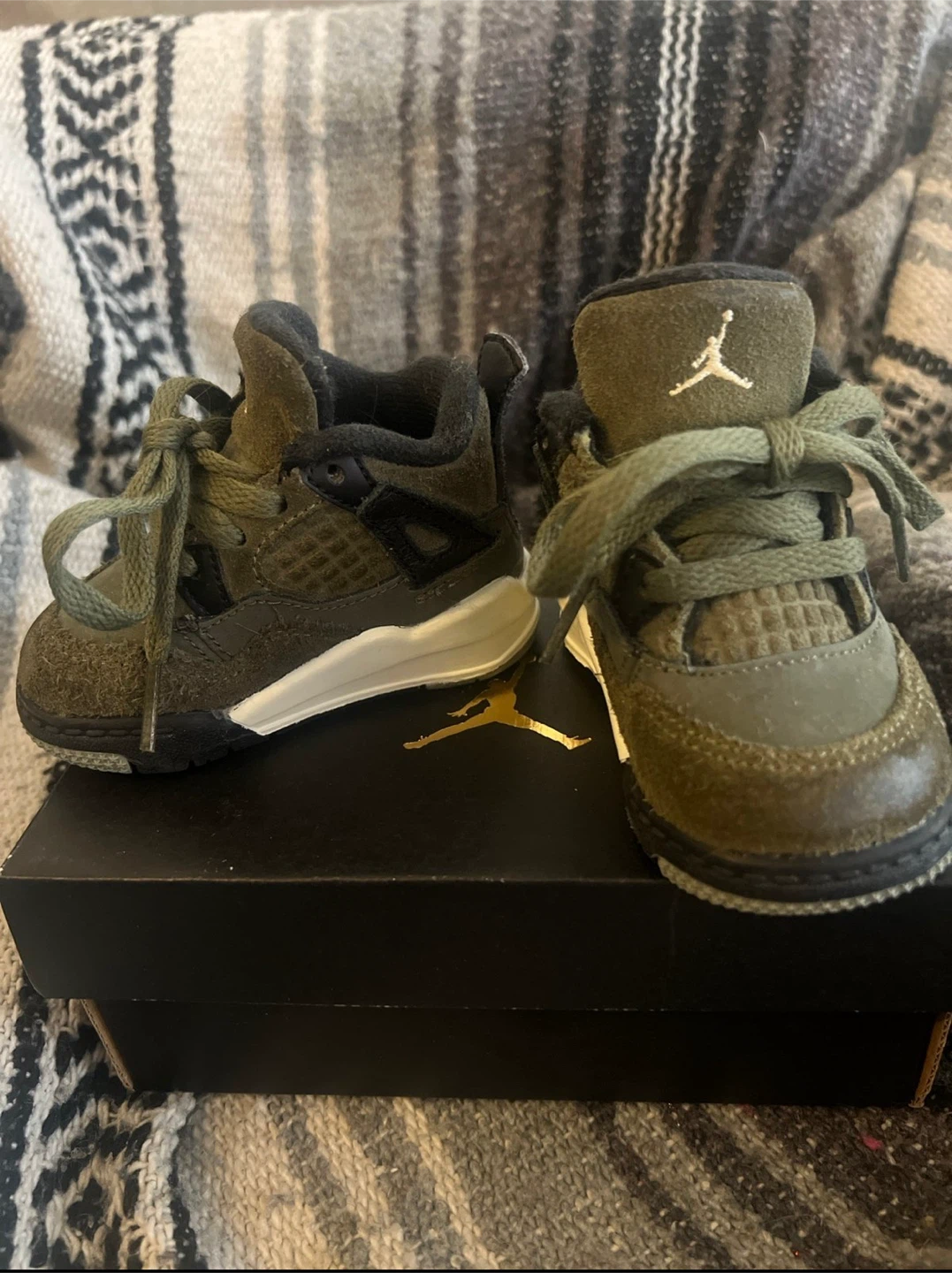 Jordan 4 Retro Olive Toddler Shoes