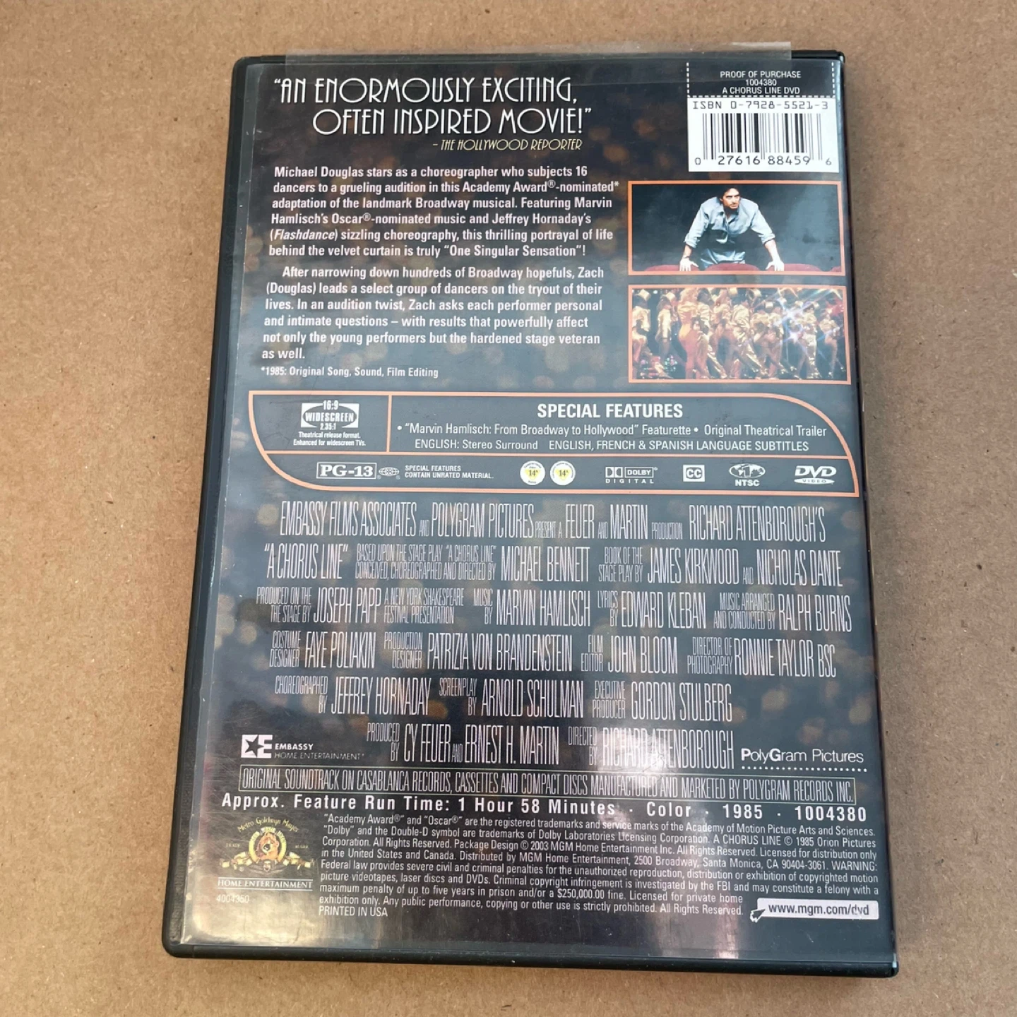 A Chorus Line DVD - photo 3