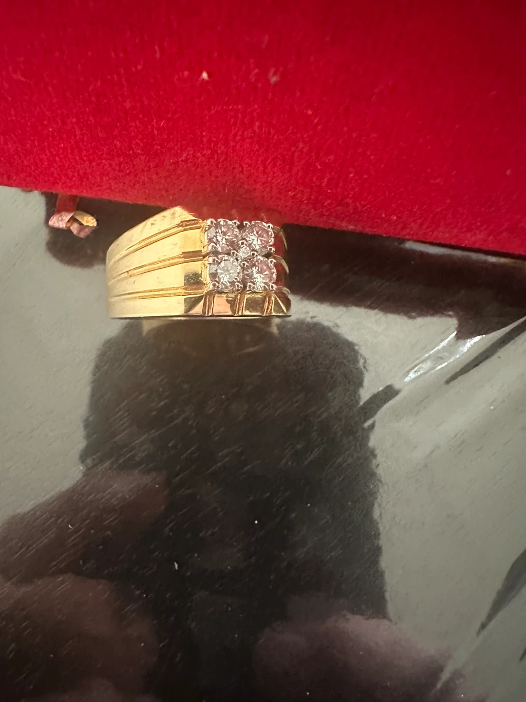 Gold Ring with Diamonds - photo 3