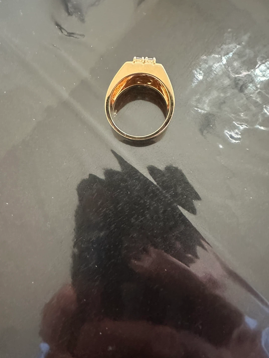 Gold Ring with Diamonds - photo 2