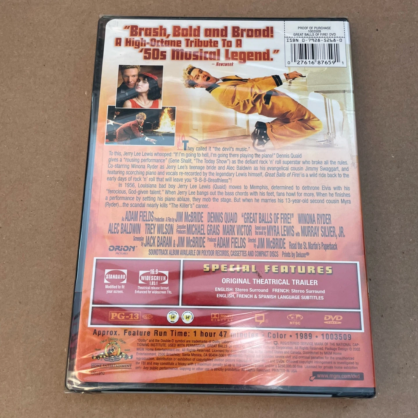 Great Balls of Fire! DVD - Jerry Lee Lewis Biopic - photo 2