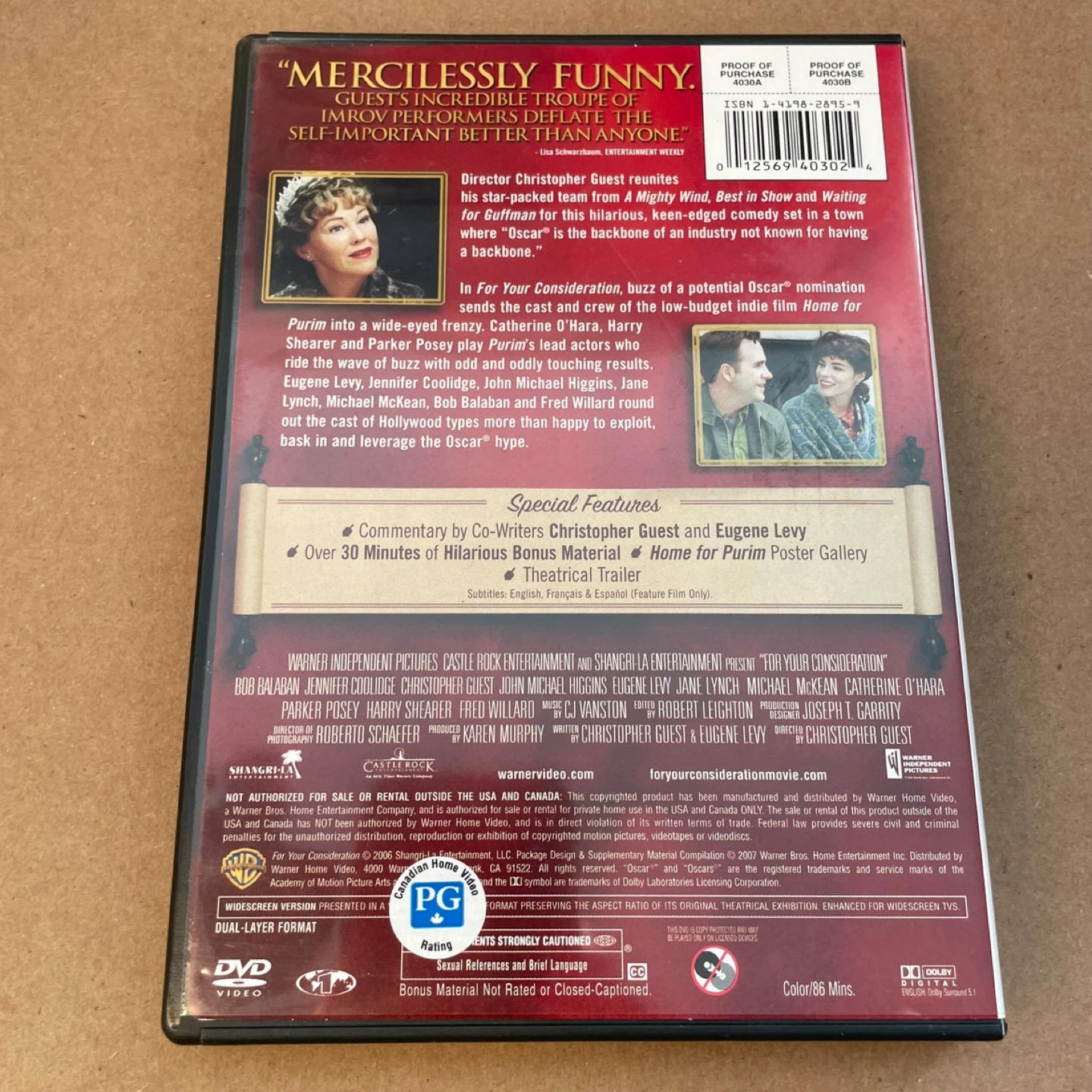 For Your Consideration DVD - photo 3