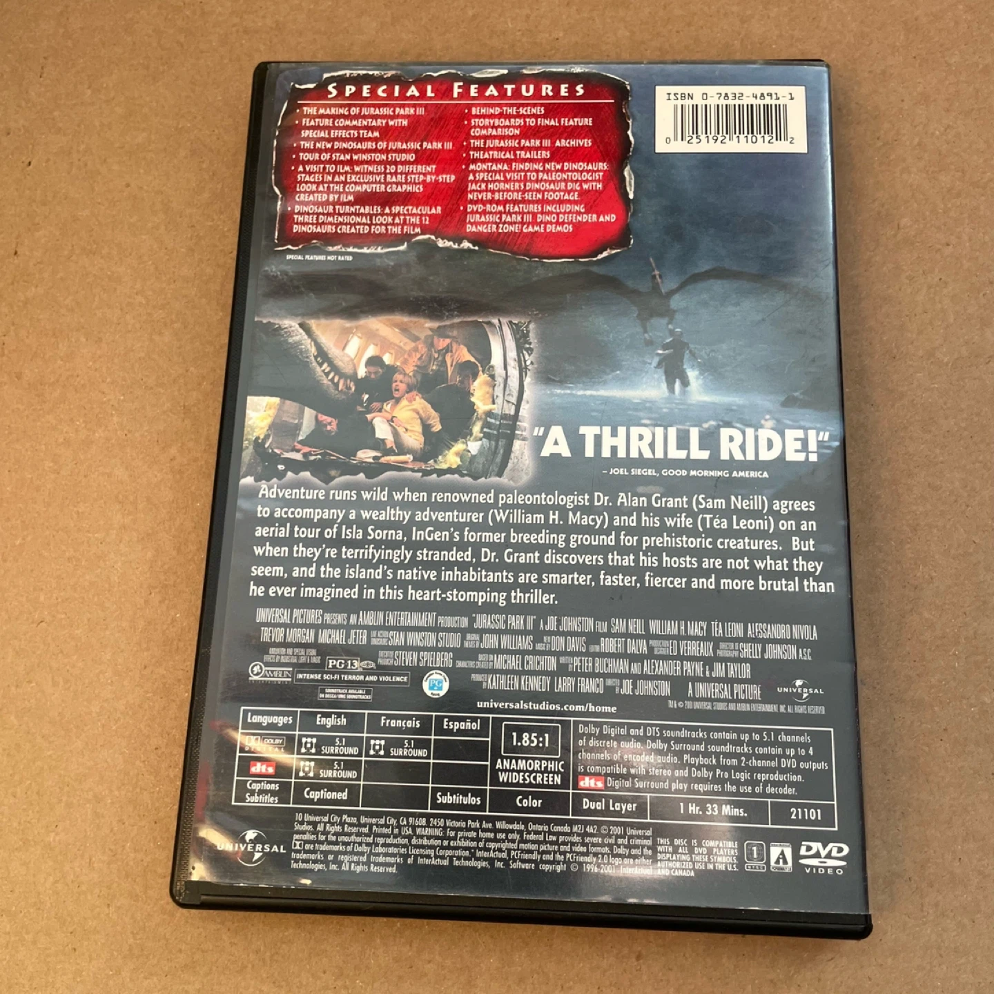 Jurassic Park III (Collector's Edition) DVD - photo 3