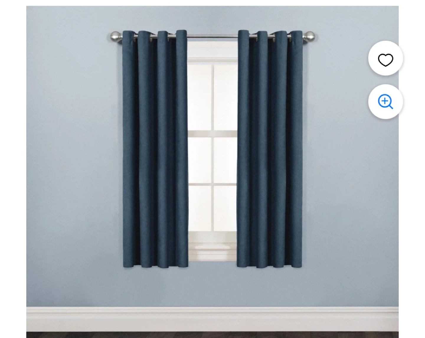 Set of 2 Grey Curtains, Set of 2 Dark Teal Curtains