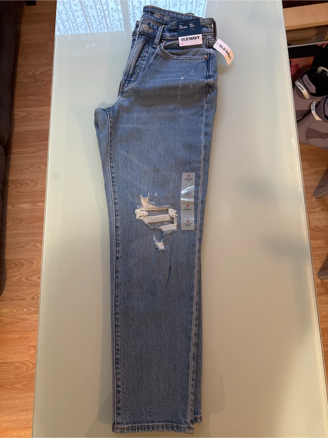 New Old Navy OG Straight High Rise Jeans - Size 4 - photo 4