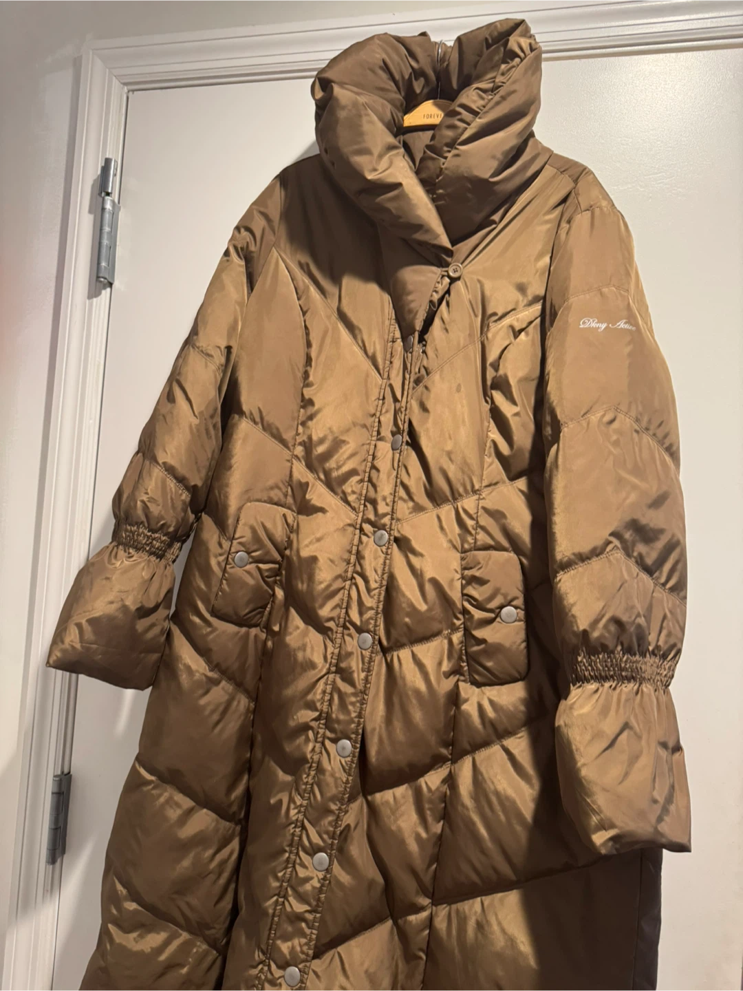 DKNY Active Brown Puffer Coat - Size XL