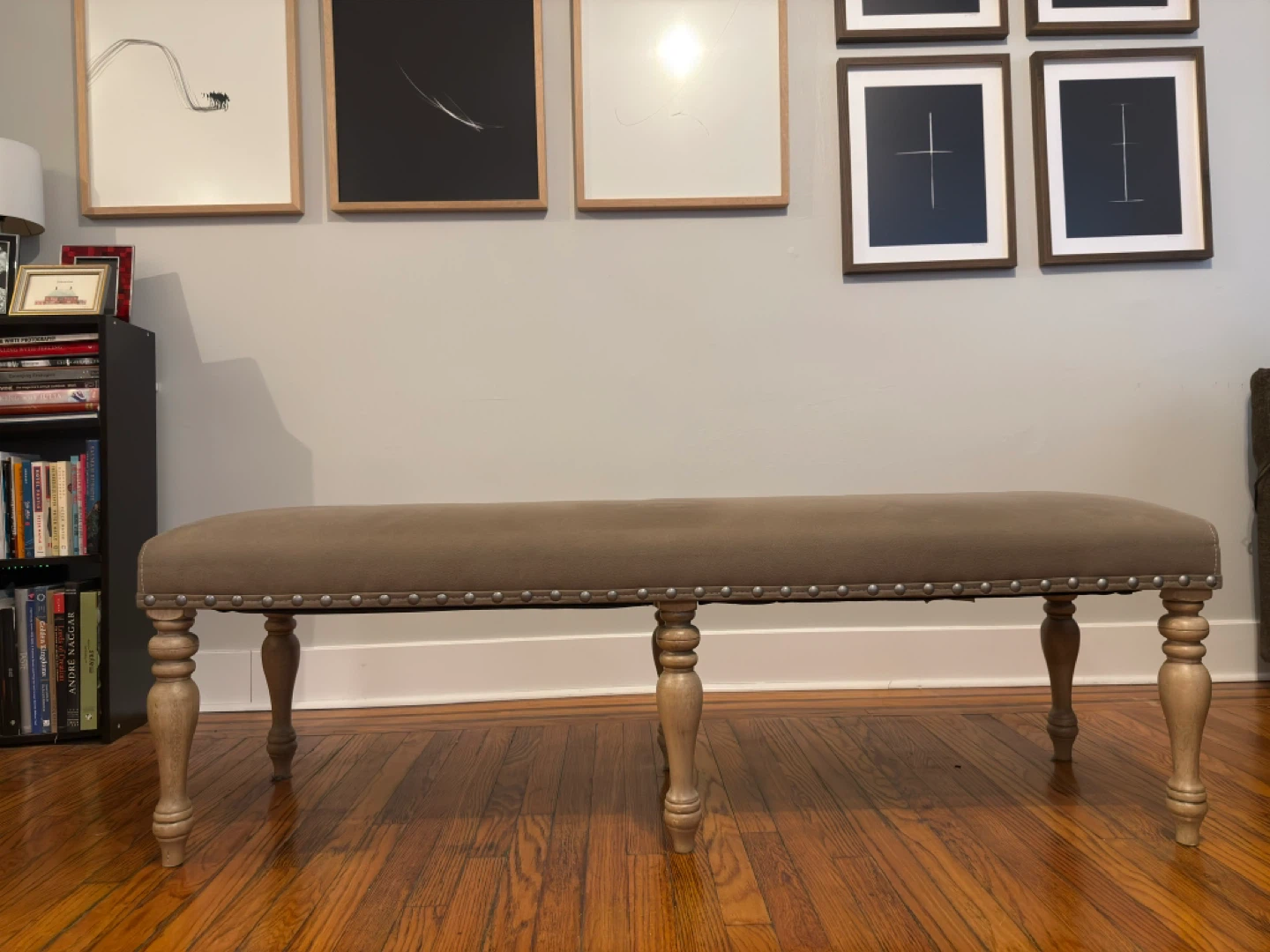 Upholstered Bench with Nailhead Trim - photo 3