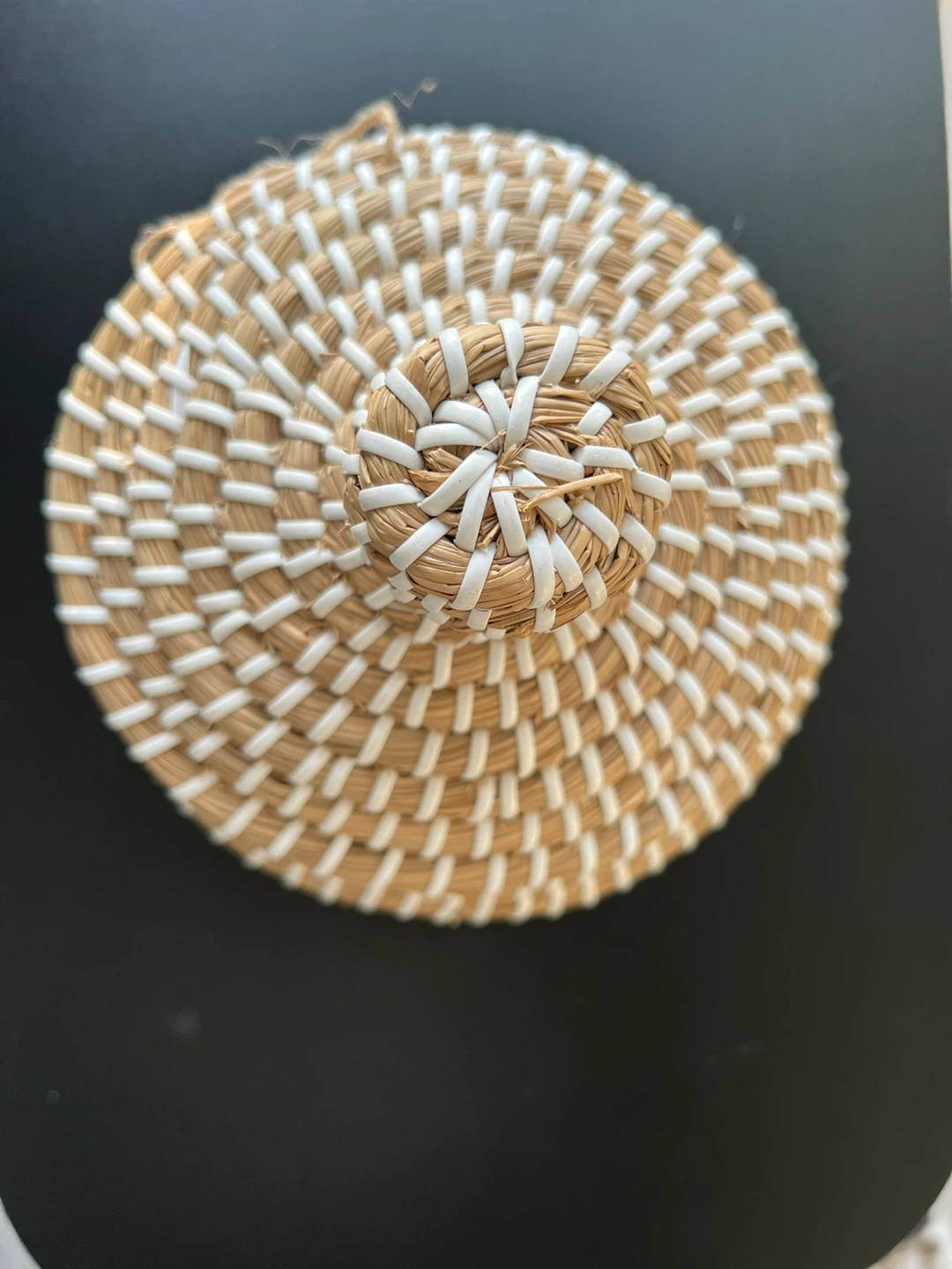 Moving sale—Small woven basket with lid - photo 3