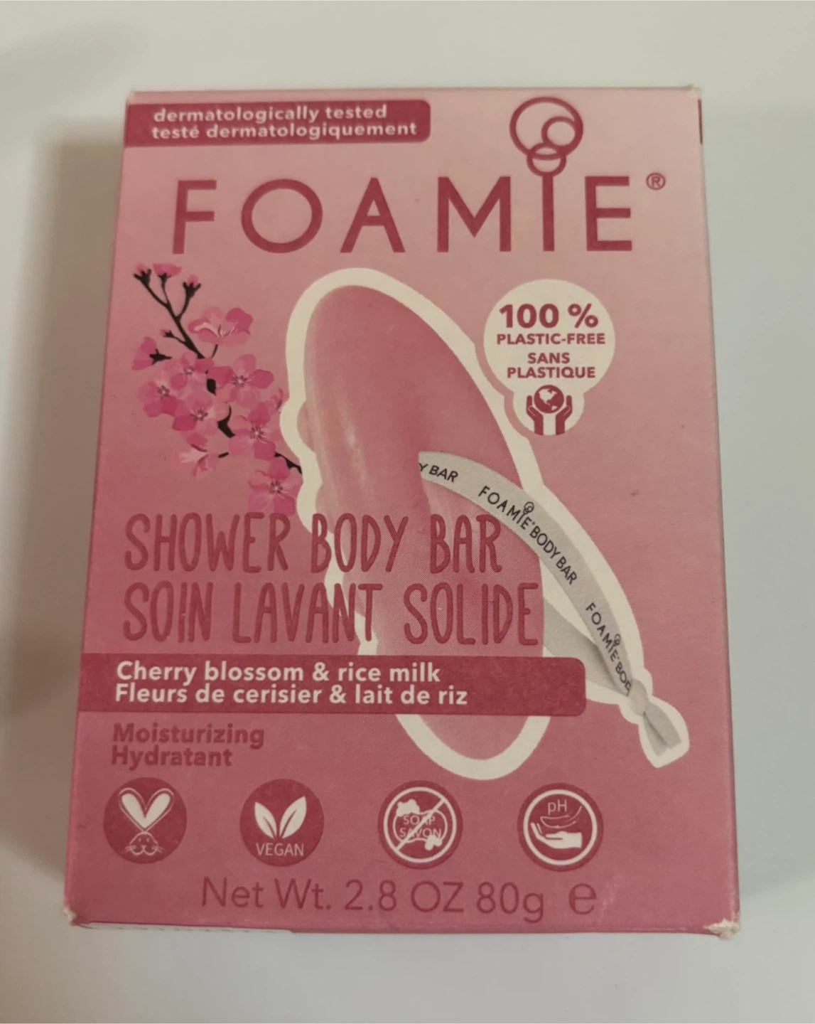 New-FOAMIE Shower Body Bar - Cherry Blossom