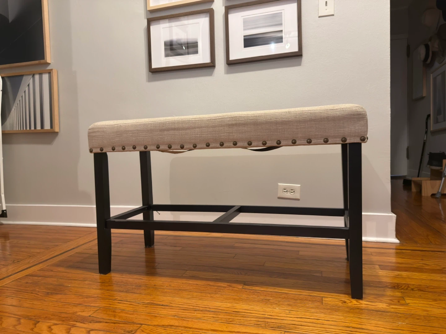 Upholstered Bench with Nailhead Trim - photo 5