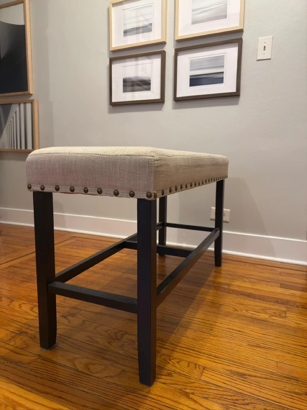 Upholstered Bench with Nailhead Trim - photo 3