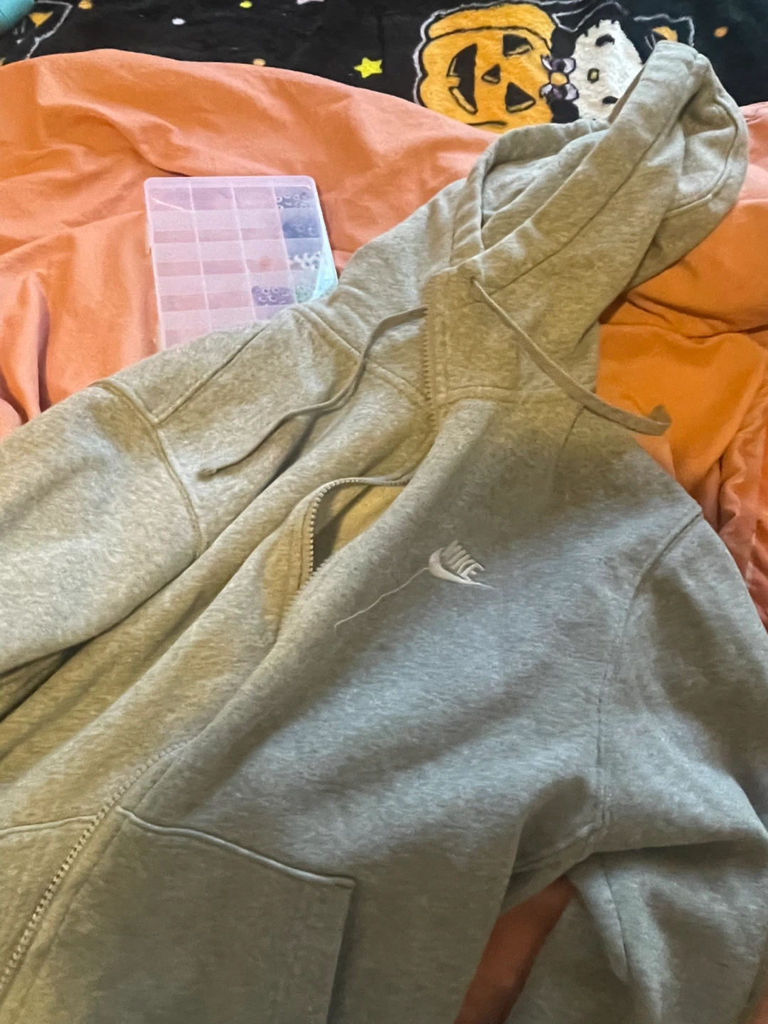Nike Gray Zip-Up Hoodie - Size M