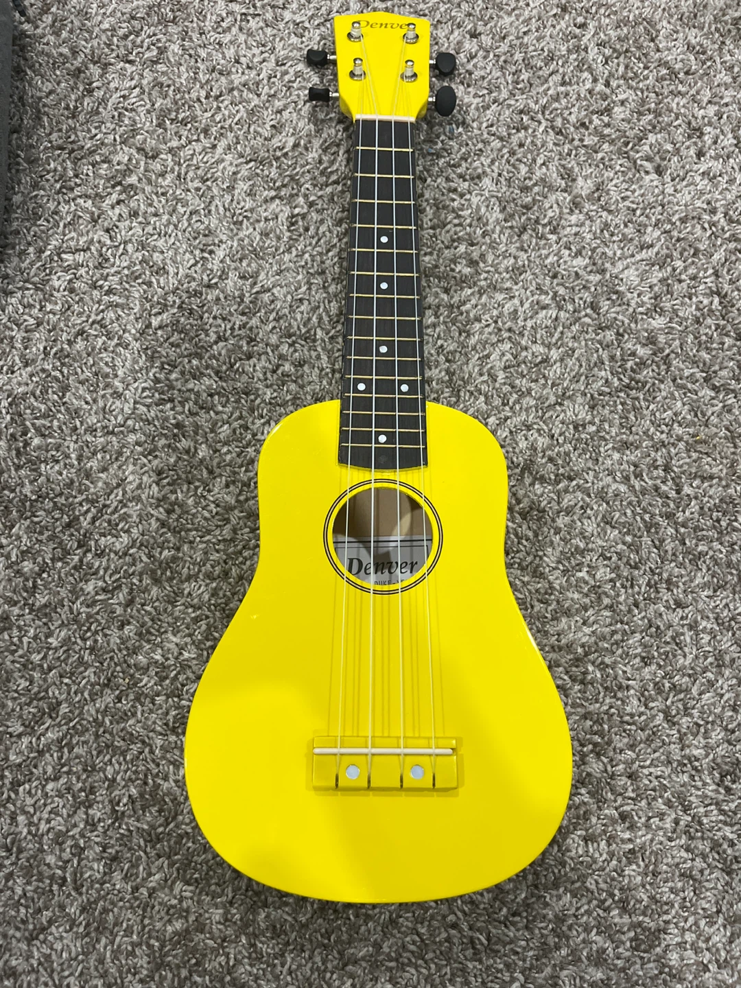 Denver Yellow Ukulele with Case