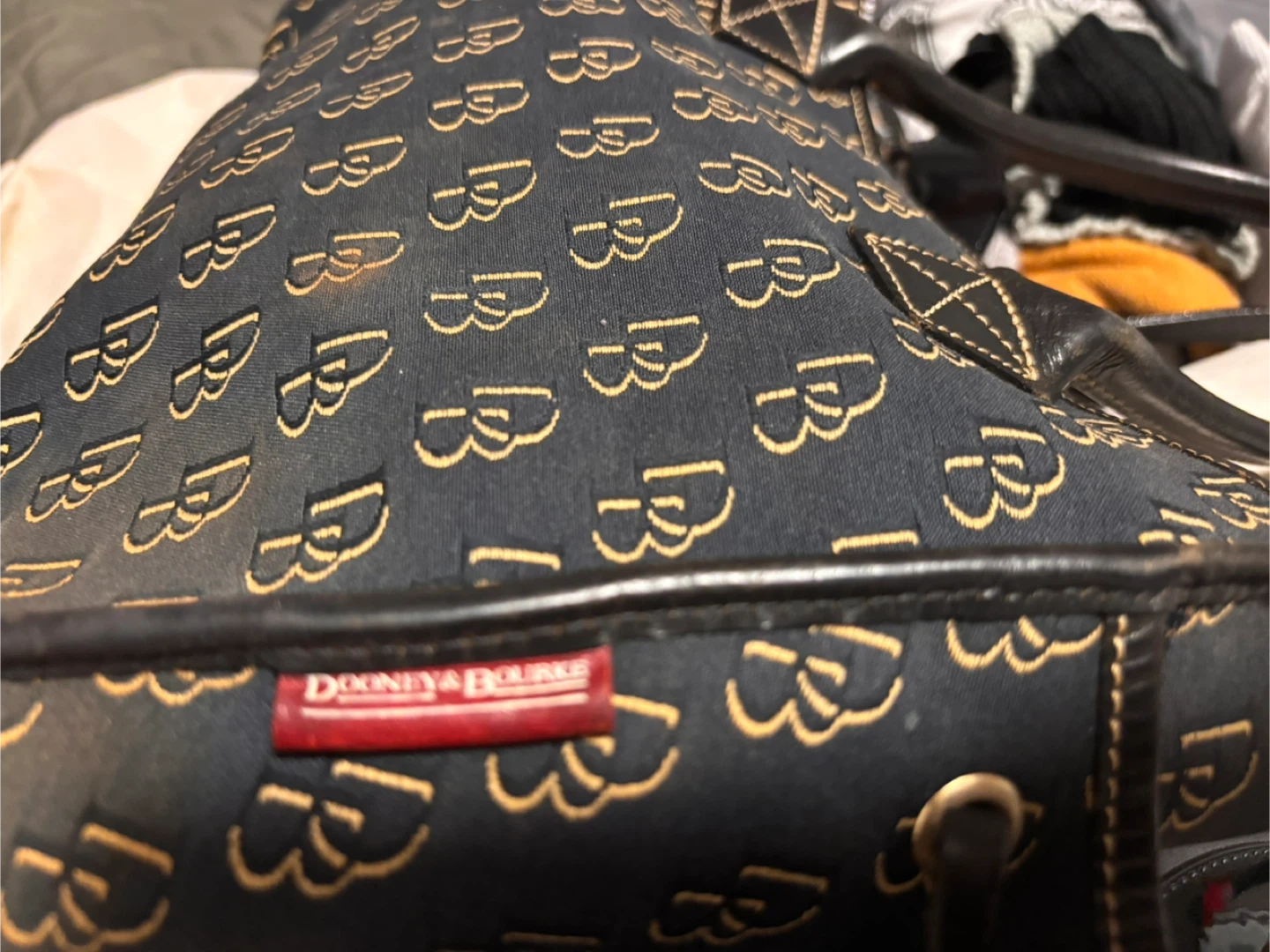 Dooney & Bourke Black/Brown DB Tote Bag - photo 3