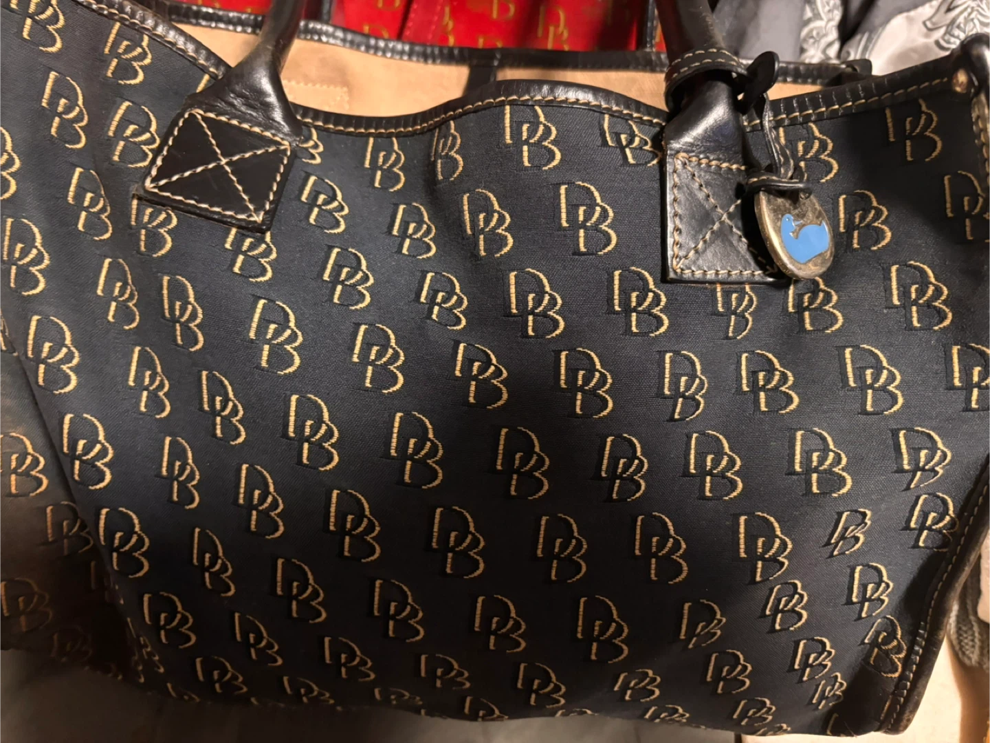 Dooney & Bourke Black/Brown DB Tote Bag - photo 2