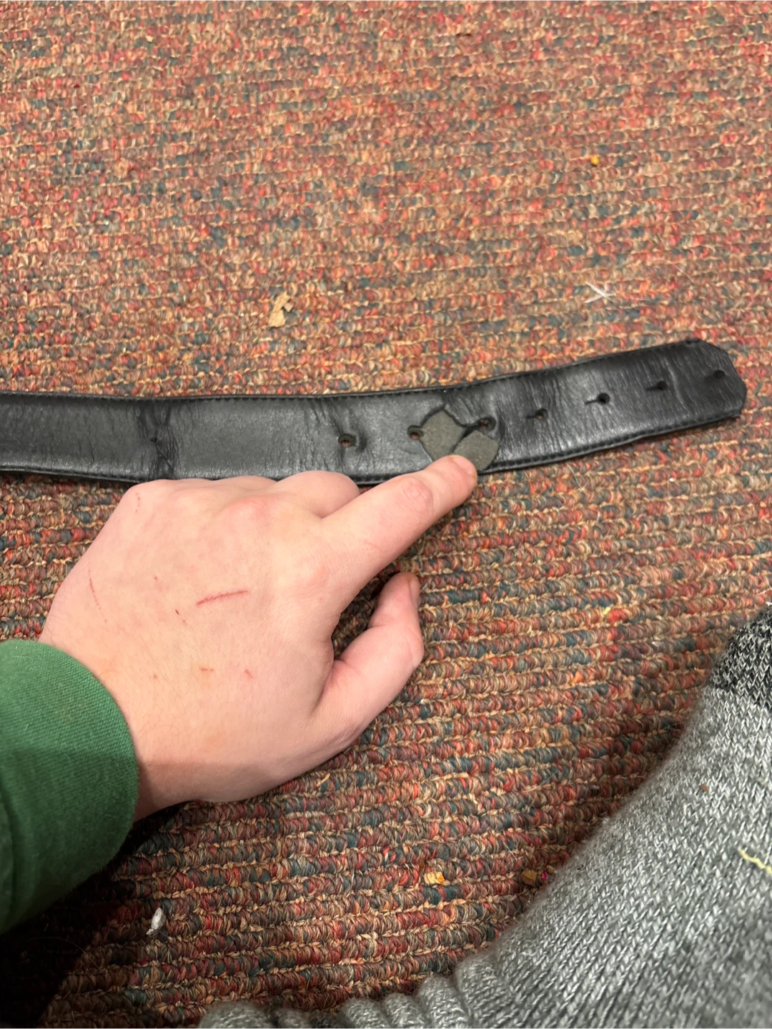 Versace Black Leather Belt, Size 36 - photo 5