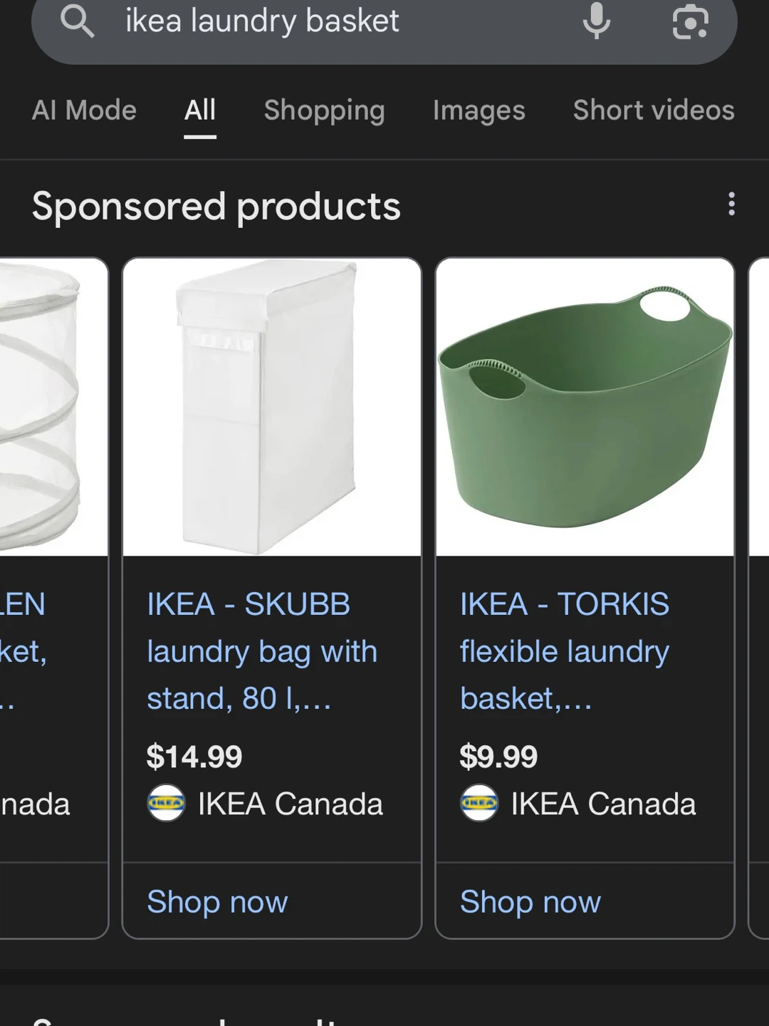 IKEA SKUBB Laundry Bag with Stand
