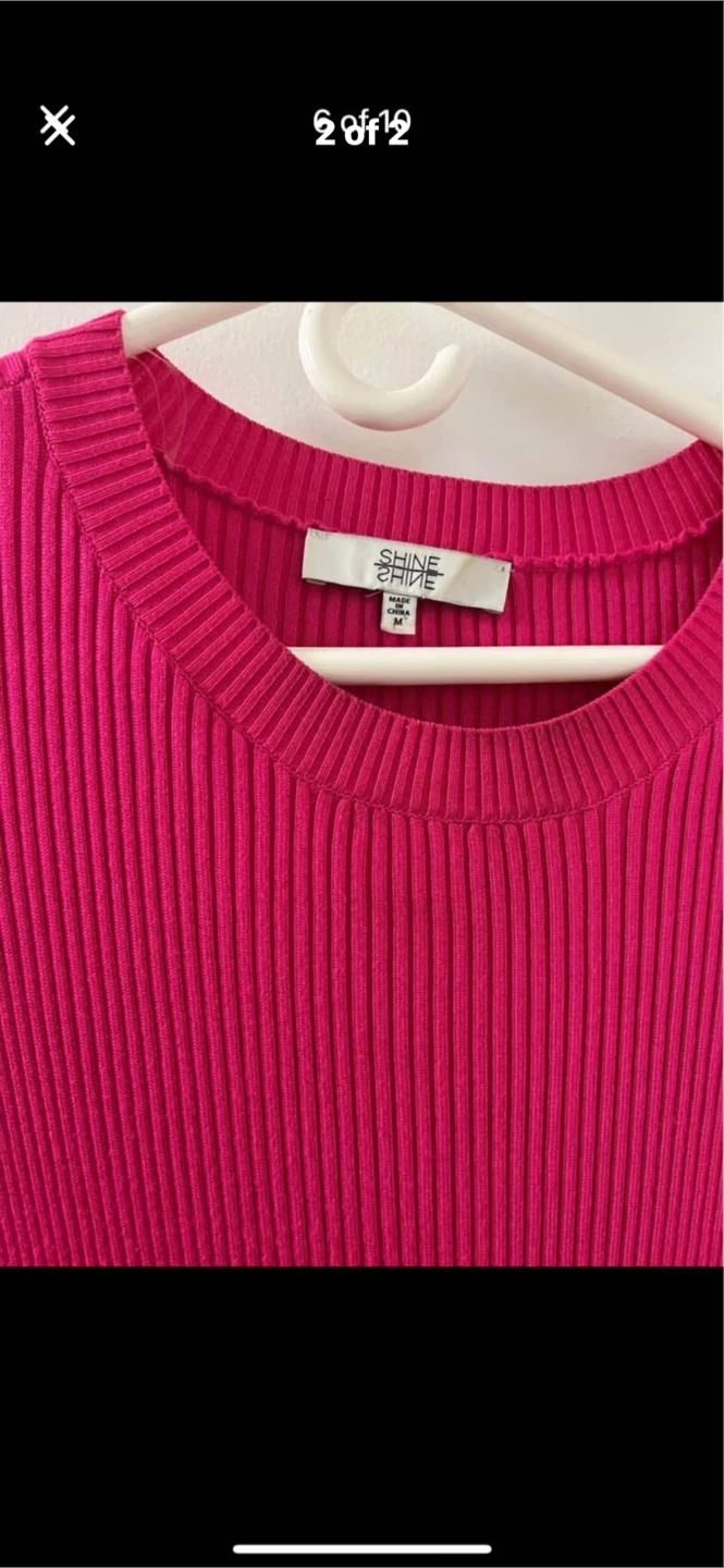 Shine On Ribbed Midi Dress - M - photo 2