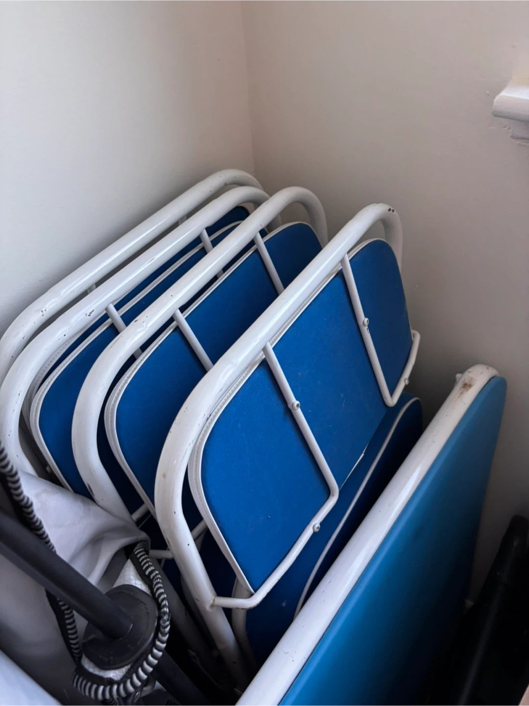 Blue Folding Table and Chairs Set - photo 3