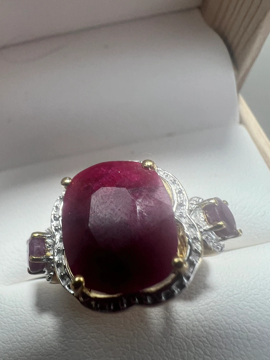 925 silver Ruby and Diamond Ring - photo 5