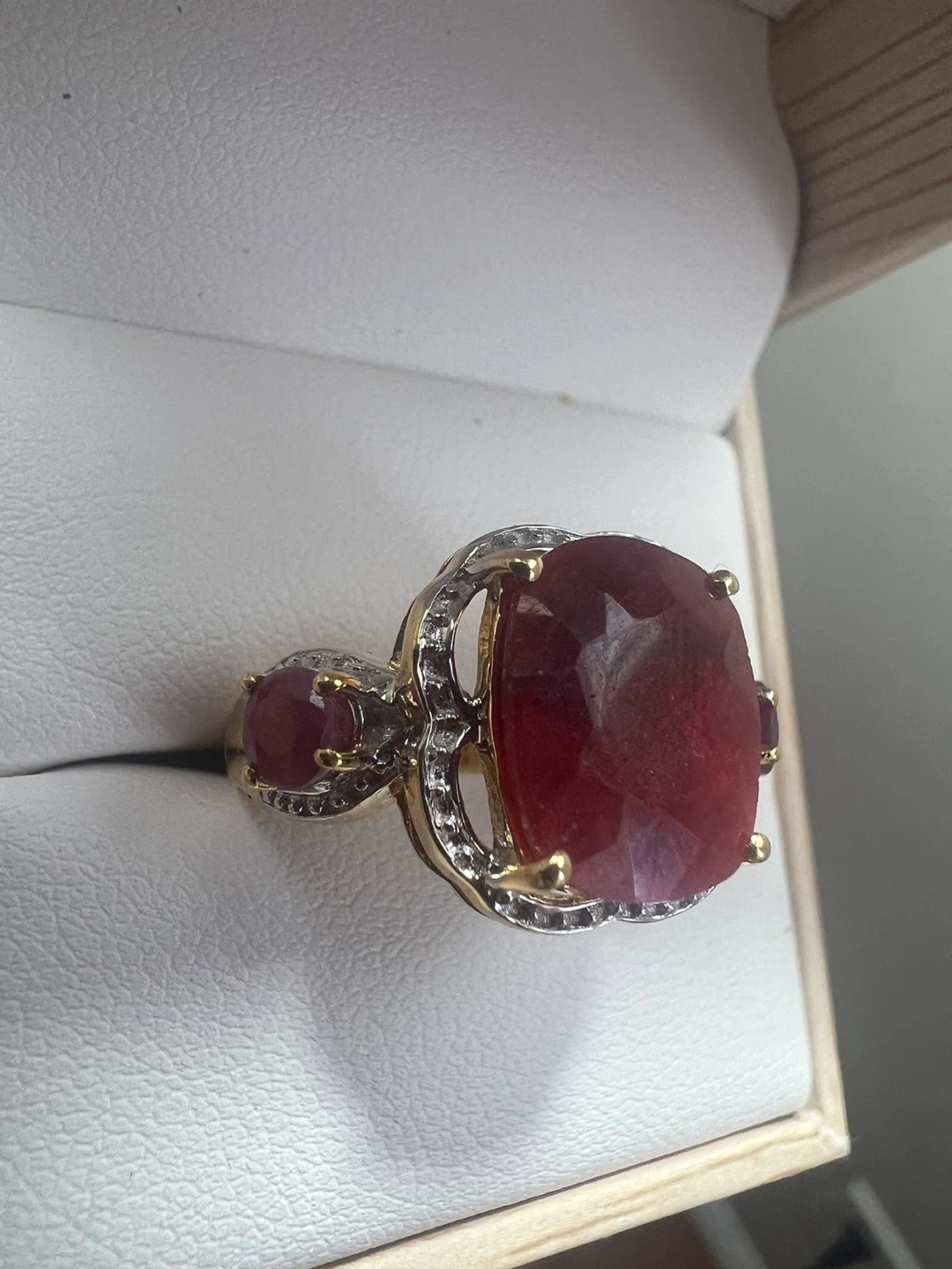 925 silver Ruby and Diamond Ring - photo 2