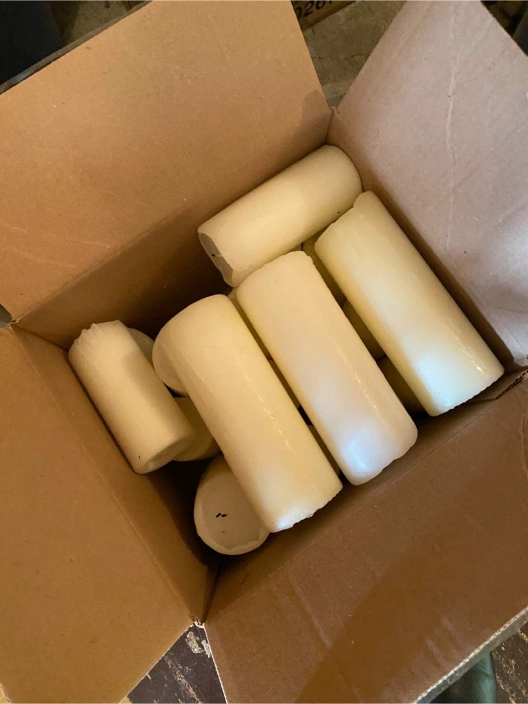 White Pillar Candles - Box Included