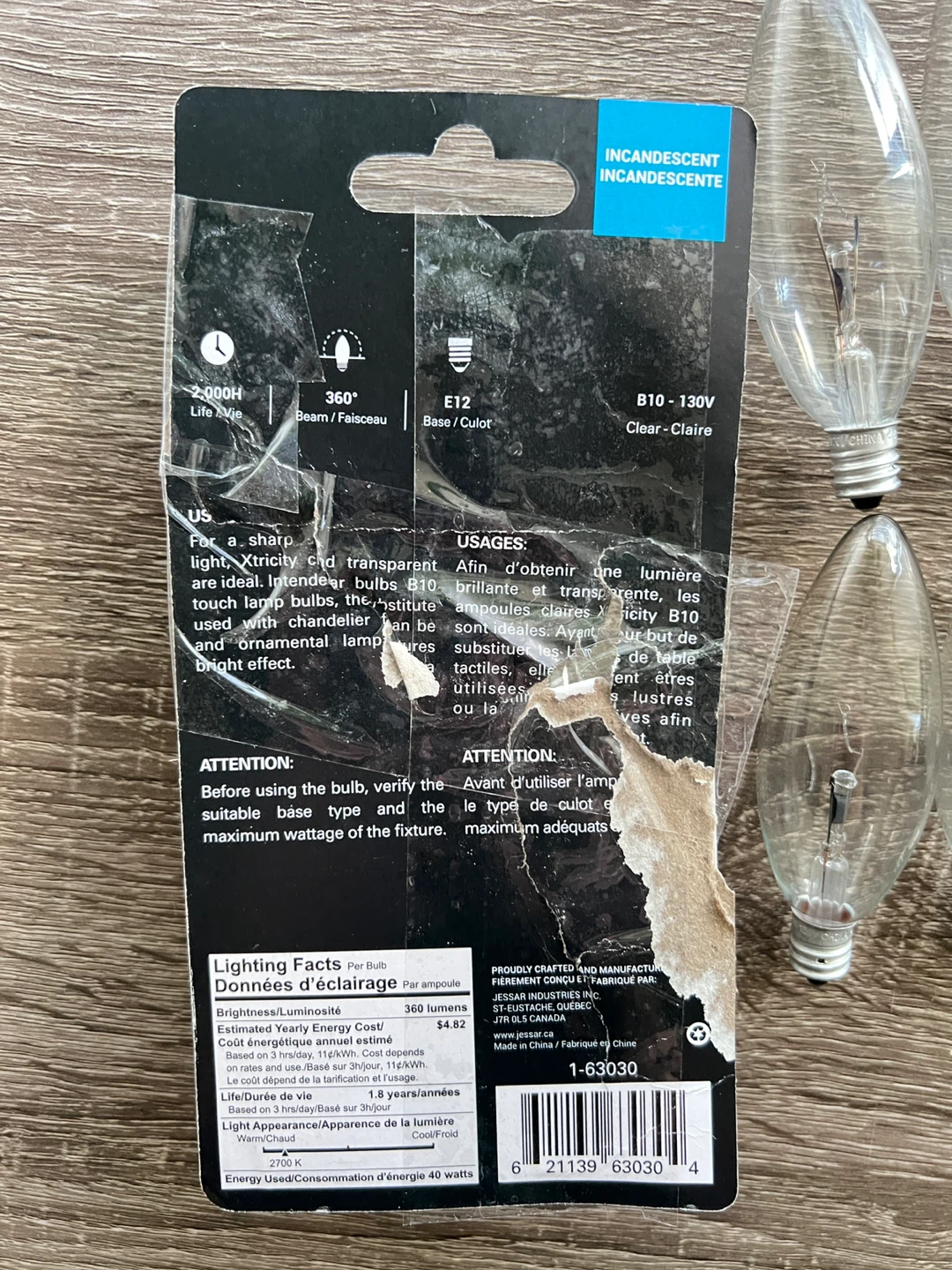 Chandelier Light Bulbs - 40W Clear - photo 3