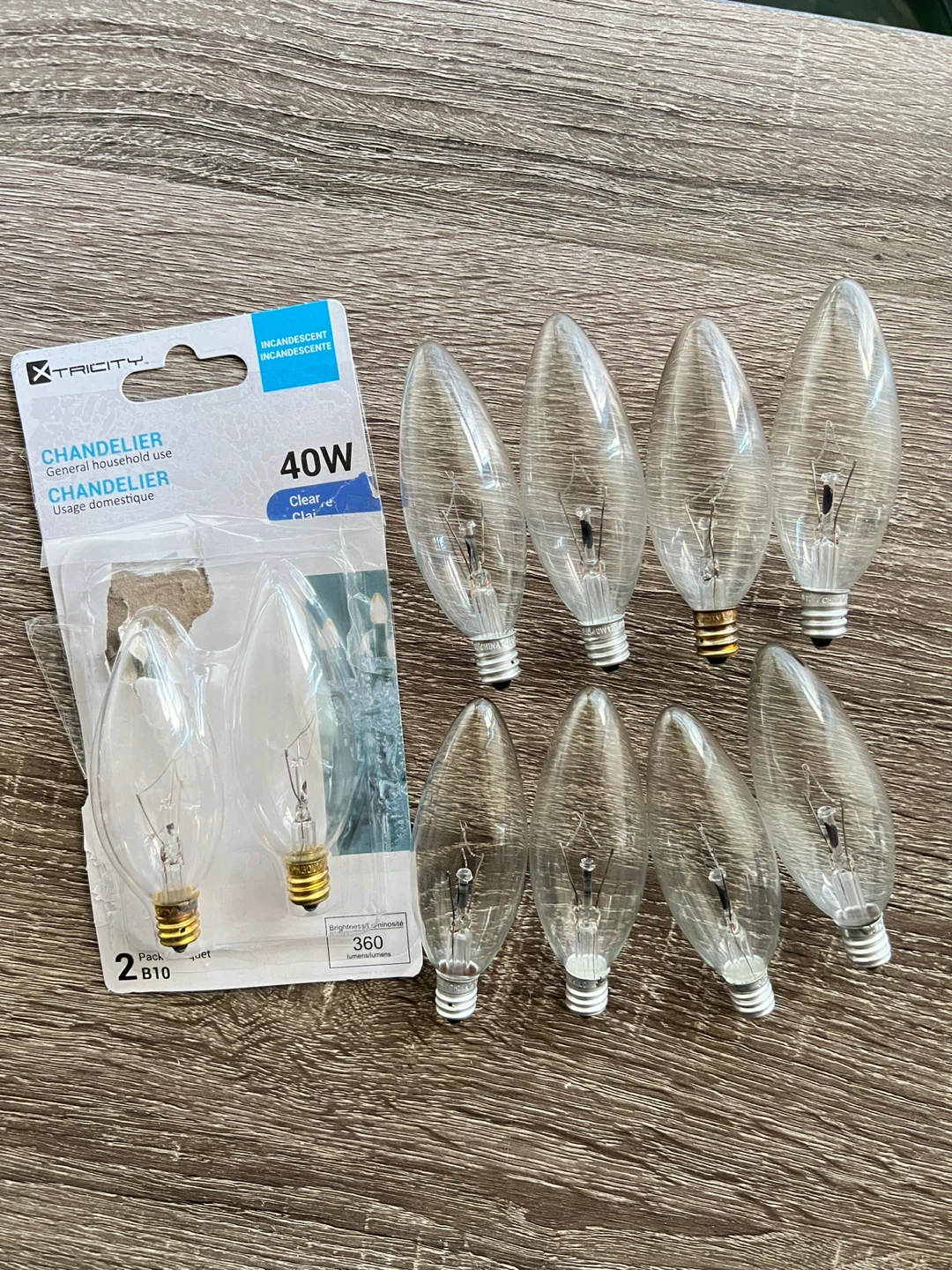 Chandelier Light Bulbs - 40W Clear