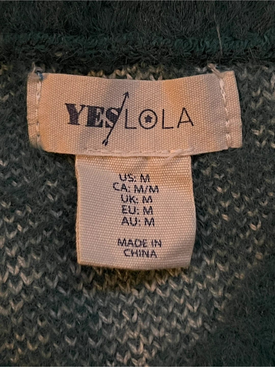 Yes Lola Argyle Sweater Vest - Size M - photo 3