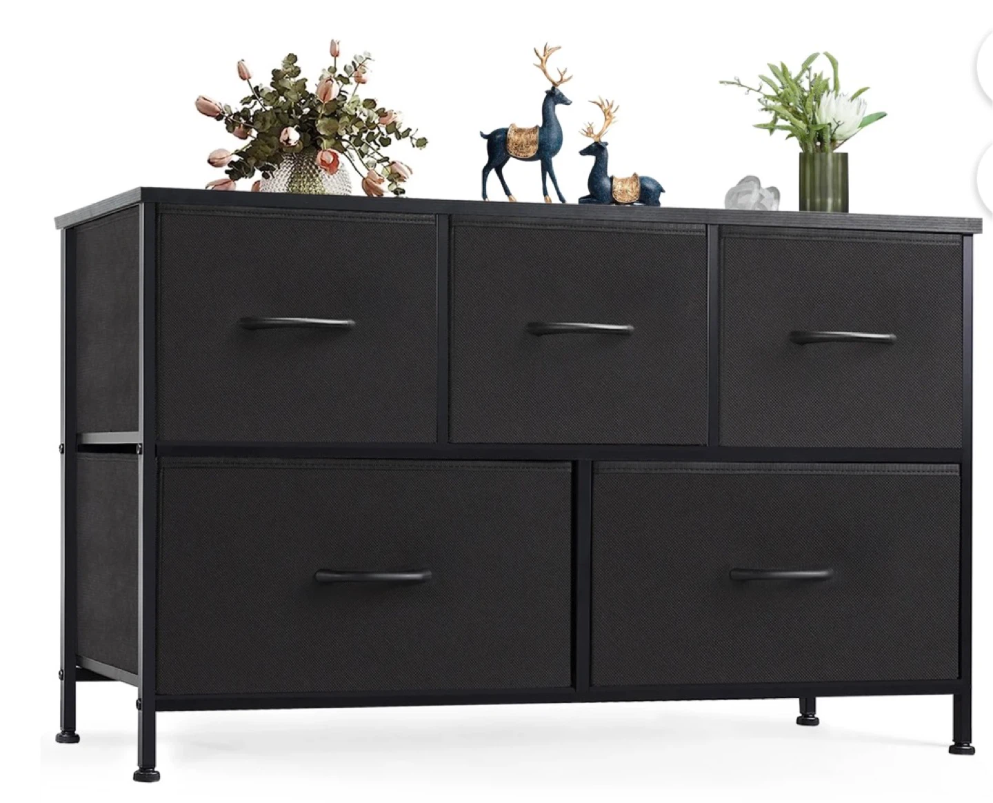 Drawer Storage Organizer Tower Caninet in Black