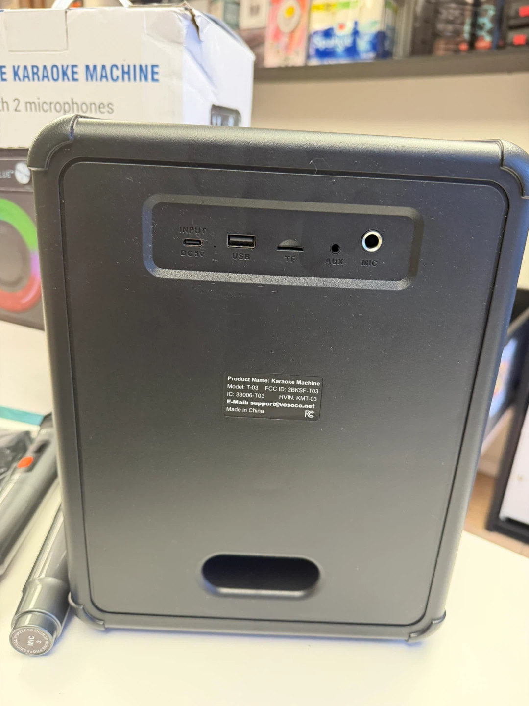 Portable Karaoke Machine Model T-03 with 2 Mics - photo 5