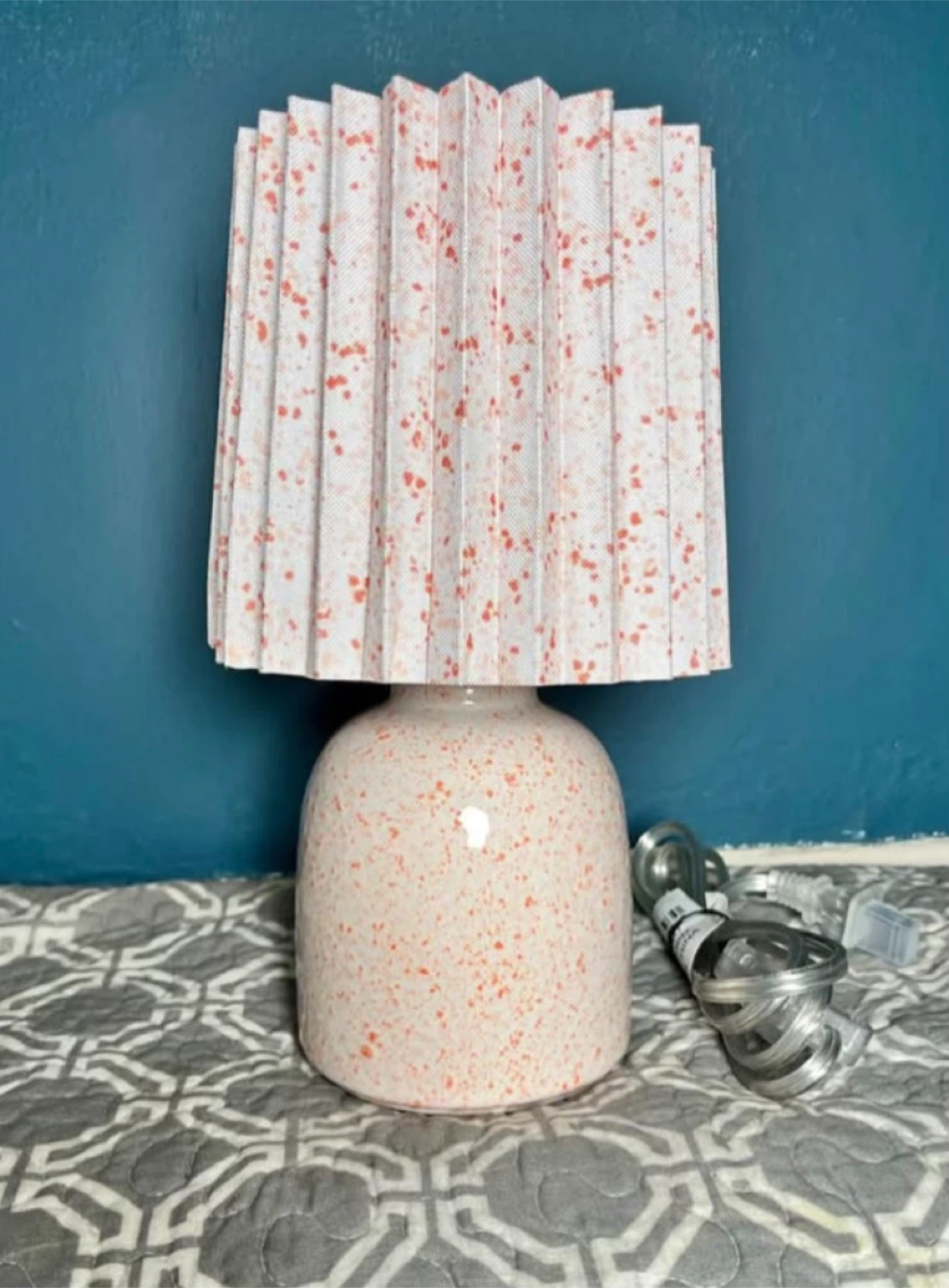 Small Speckled Ceramic Table Lamp🥕
