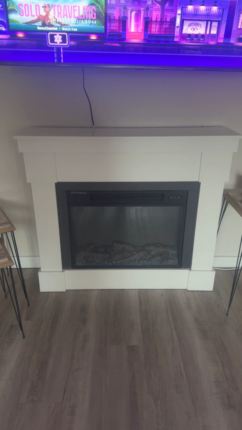 White Electric Fireplace