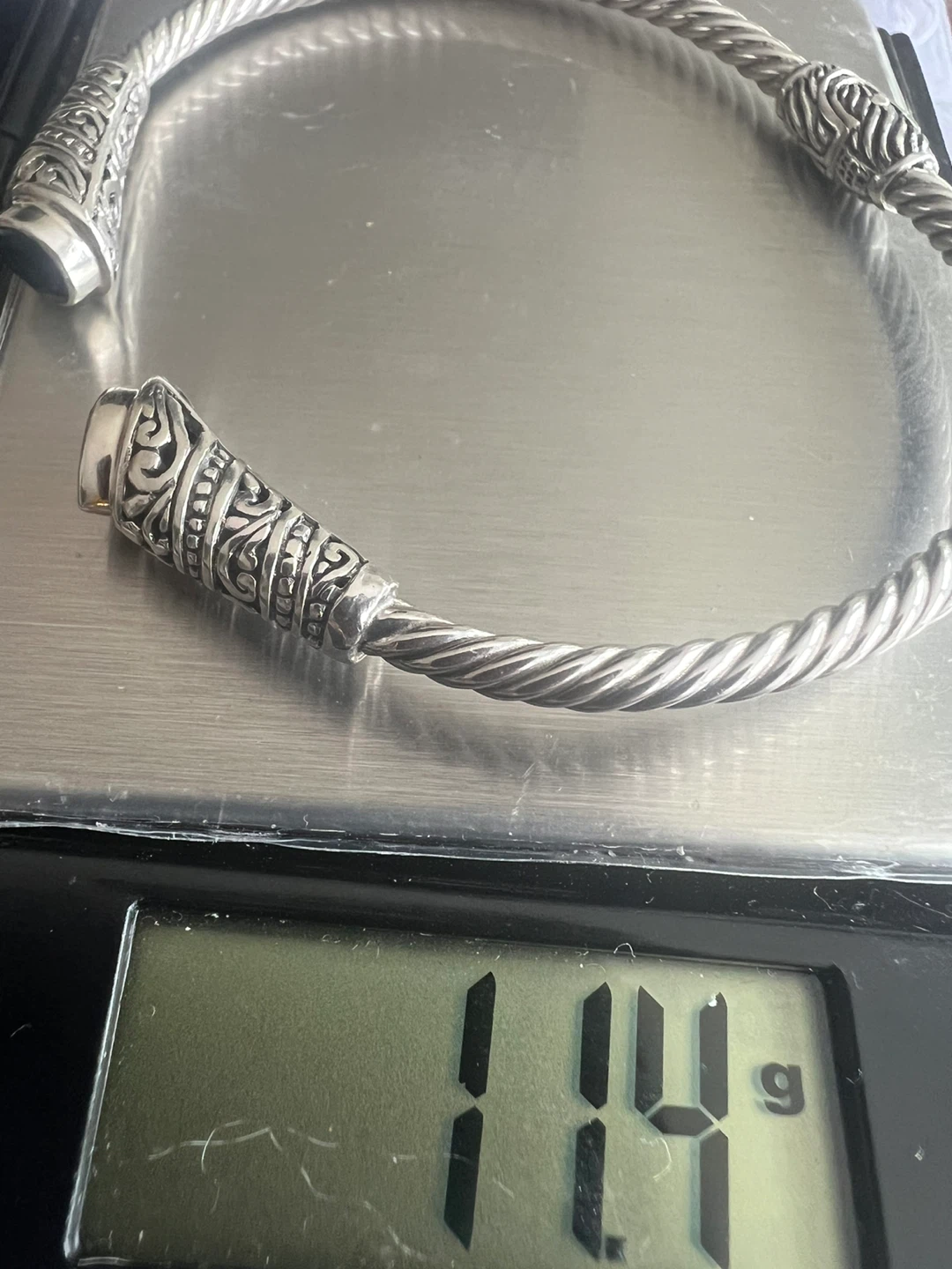925 silver  Bangle with blue topaz - photo 3