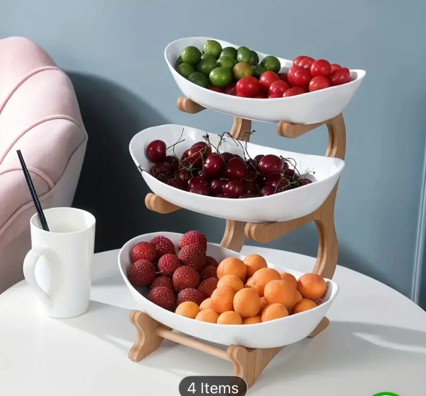 3-Tiered Fruit Bowl Stand