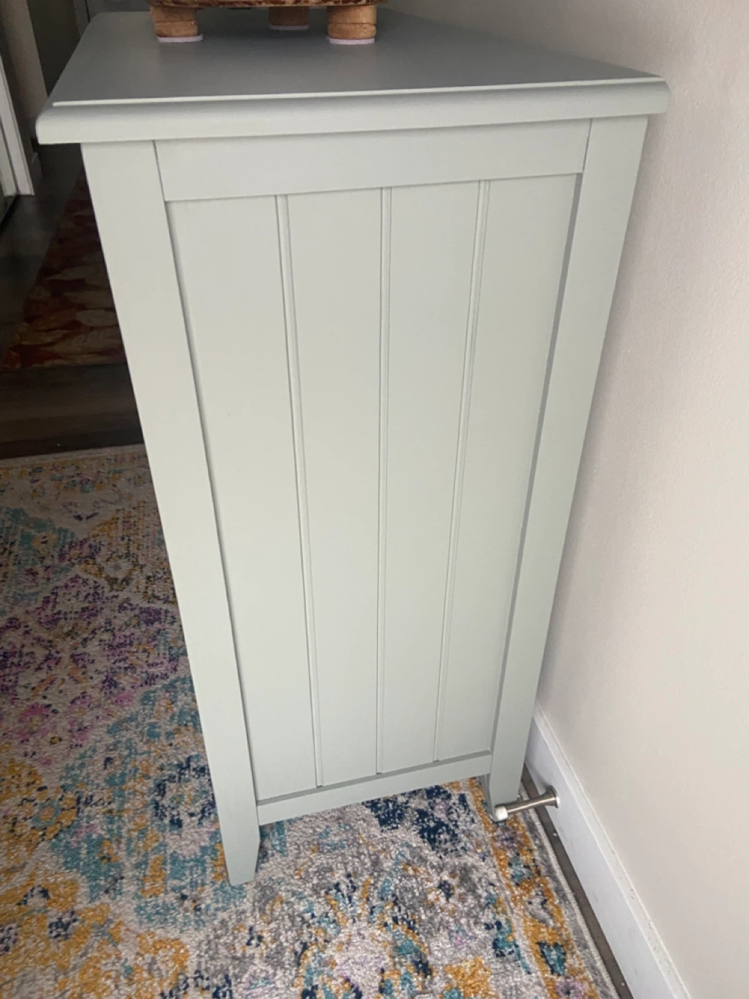 🥕Sage Green Cabinet with Wicker Drawers - photo 3